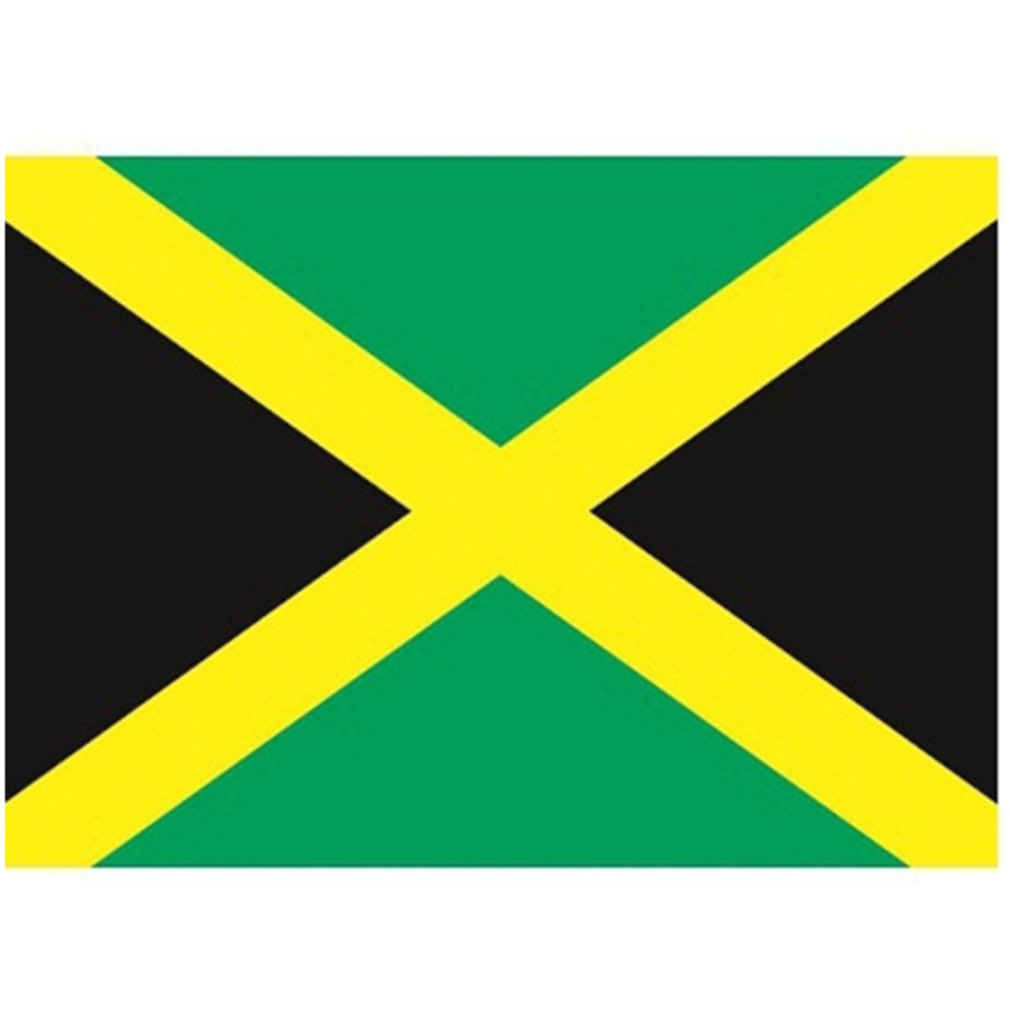 Vlag van Jamaica stickers - 10x stuks - 7 x 10 cm - Landen - Jamaicaanse vlaggetjes