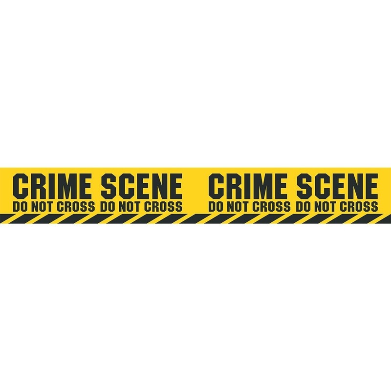 Crime Scene afzetlint/markeerlint - 5x - 6 meter - Politie/Halloween themafeest - feestartikelen