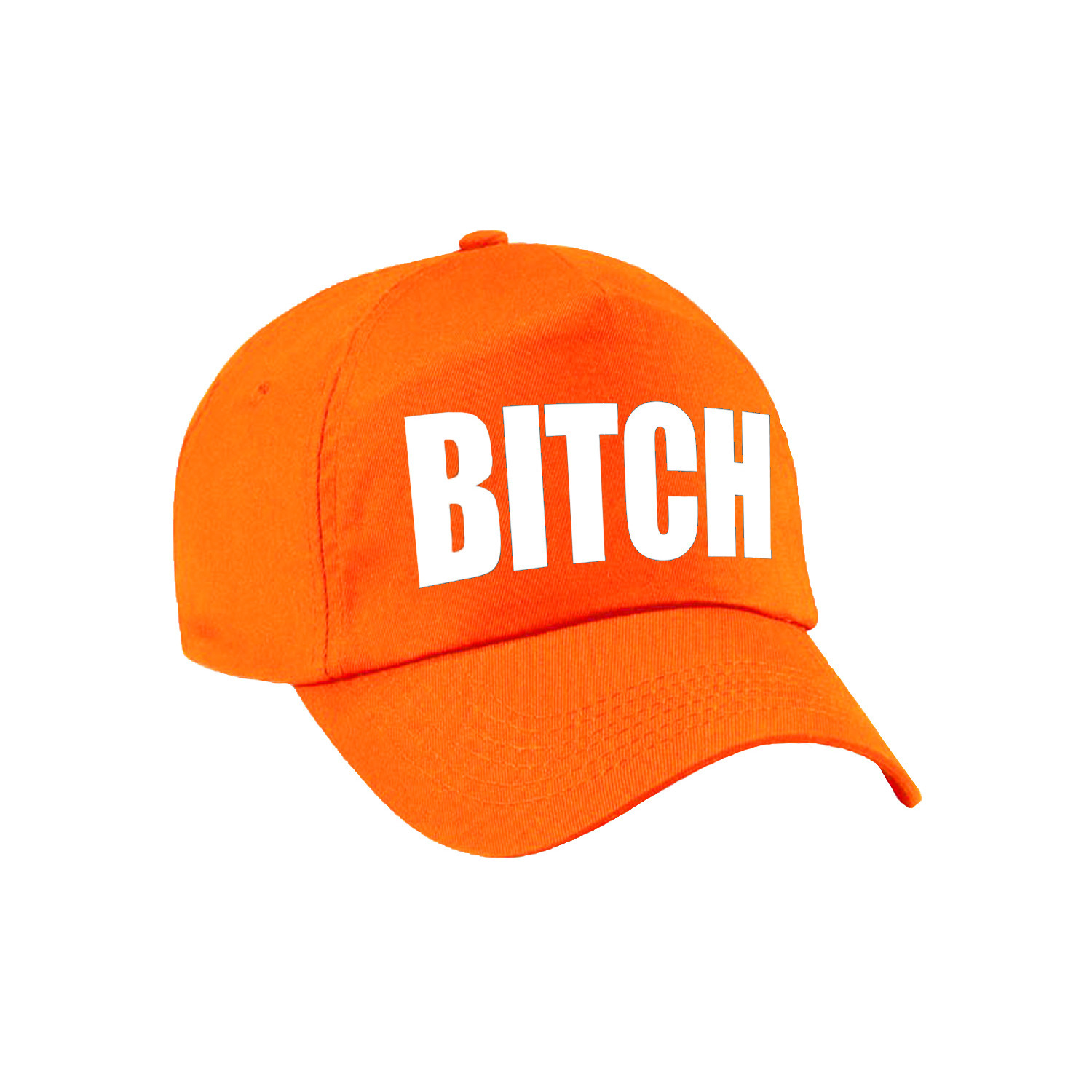 Oranje Bitch verkleed pet / cap voor volwassenen