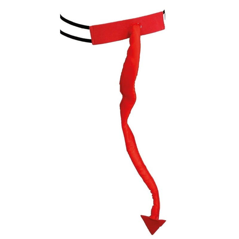 Duivel staart - rood - Carnaval/Halloween kostuum - Verkleed accessoires duiveltje/Satan