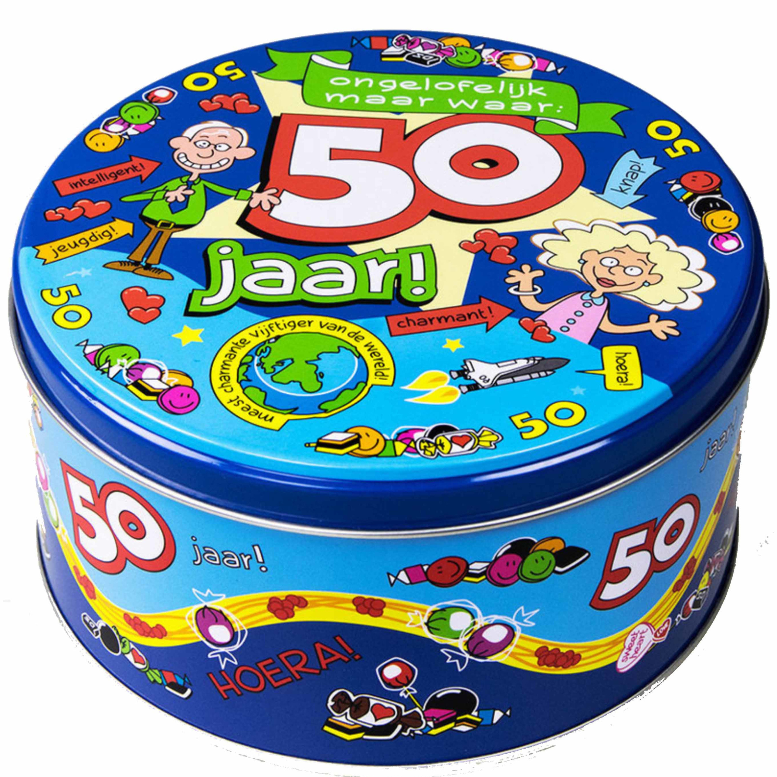 50 jaar snoeptrommel/koektrommel - 14 x 7