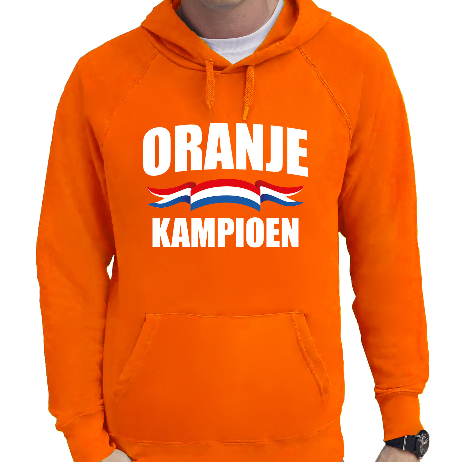 Oranje hoodie Holland / Nederland supporter oranje kampioen EK/ WK voor heren