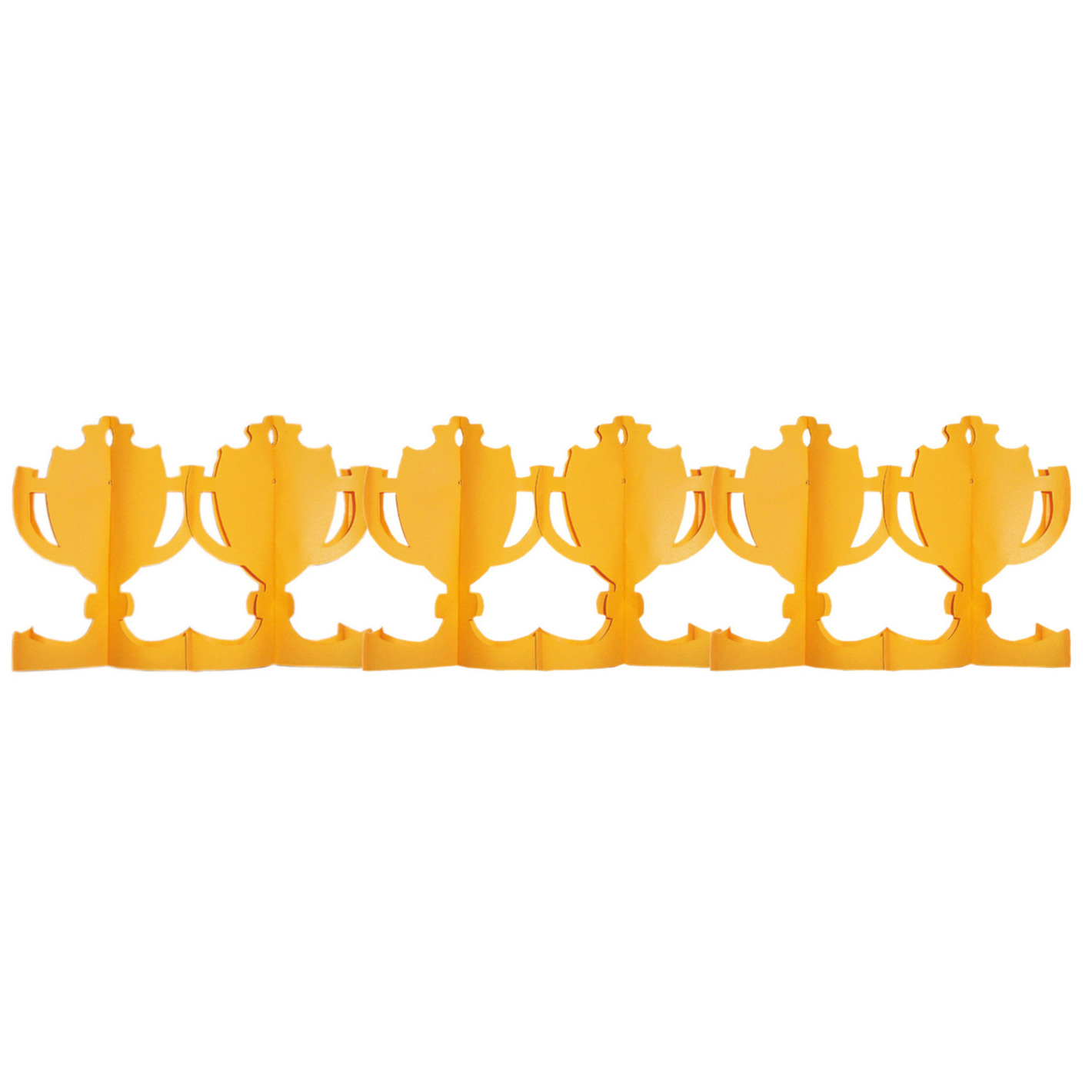 Voetbal cup slinger - oranje - papier - 4 meter - brandvertragend - EK versiering