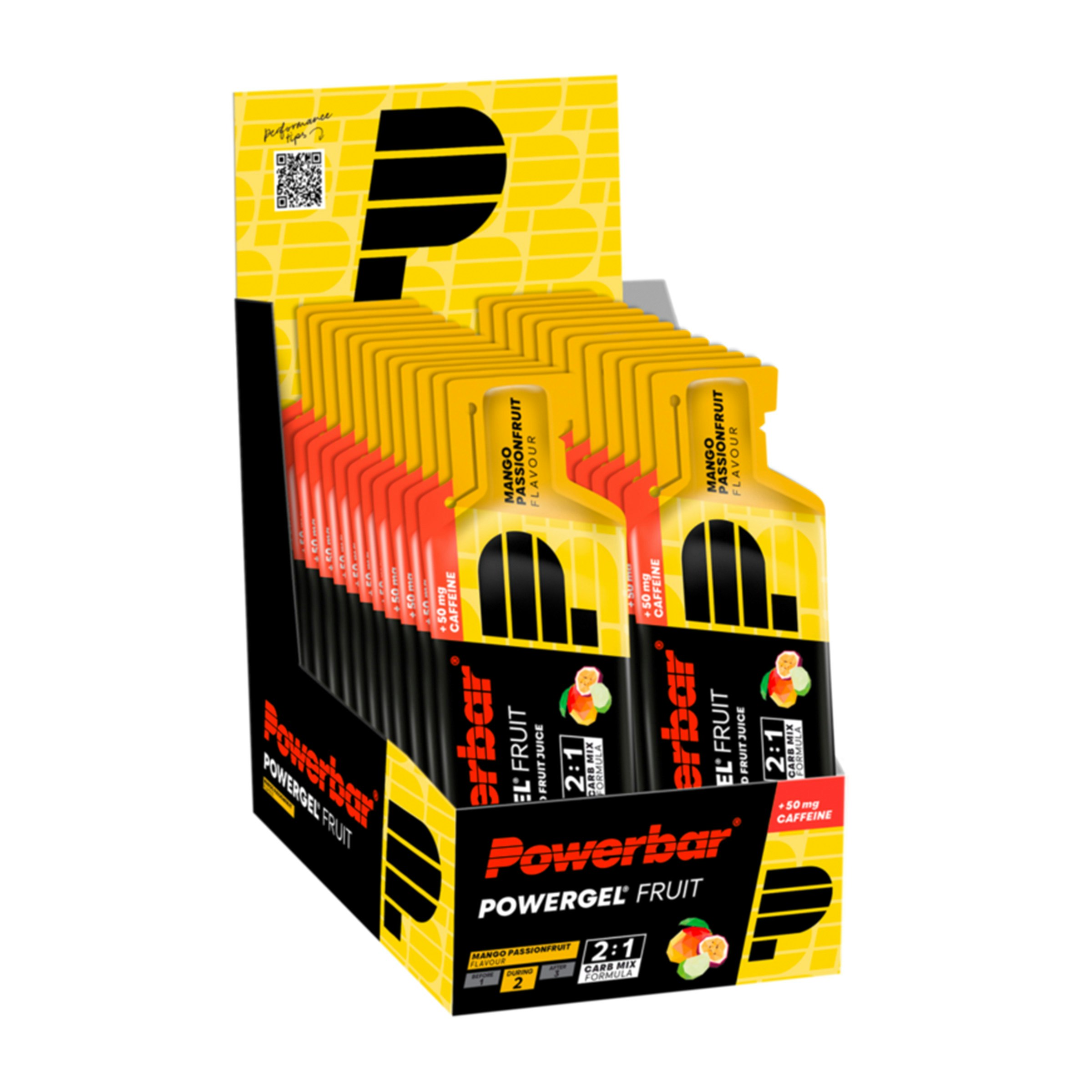 Powerbar Powergel Mango-Passionfruit + Cafeïne 41g Box