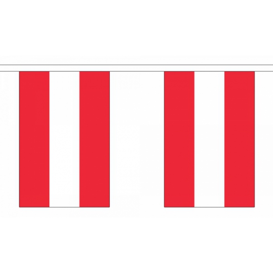 Oostenrijk Vlaggetjes vlaggenlijn slinger - 900 cm - polyester - binnen/buiten - versiering