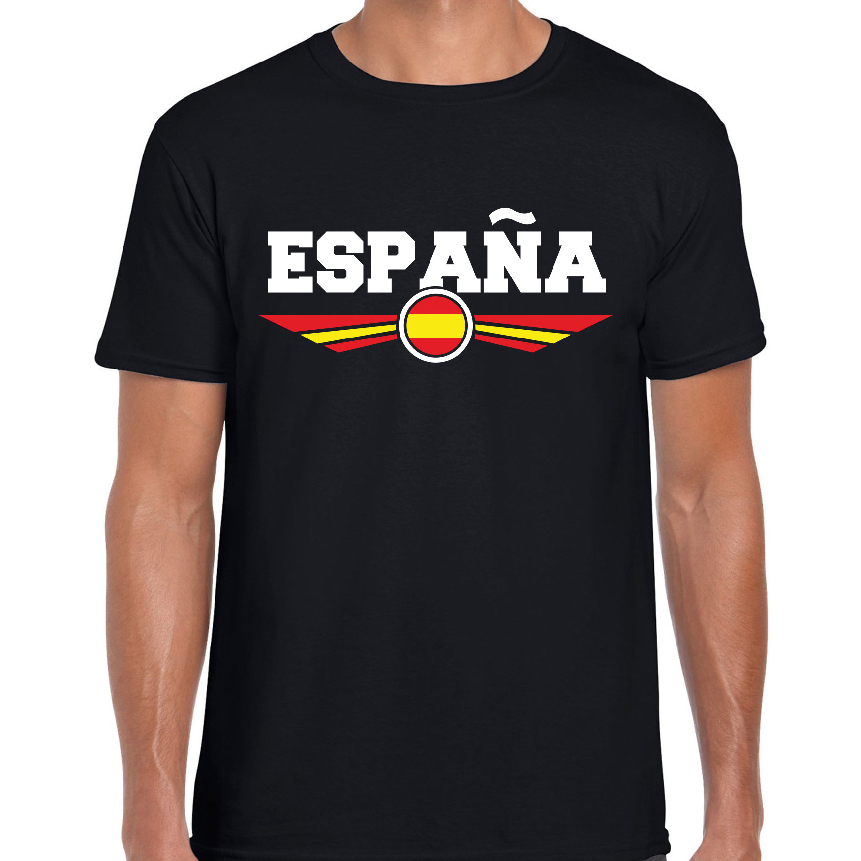 Spanje / Espana landen t-shirt zwart heren