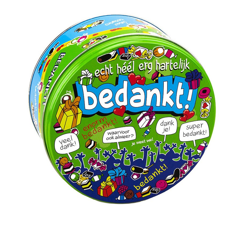 Bedankt cadeau snoeptrommel 14 x 7