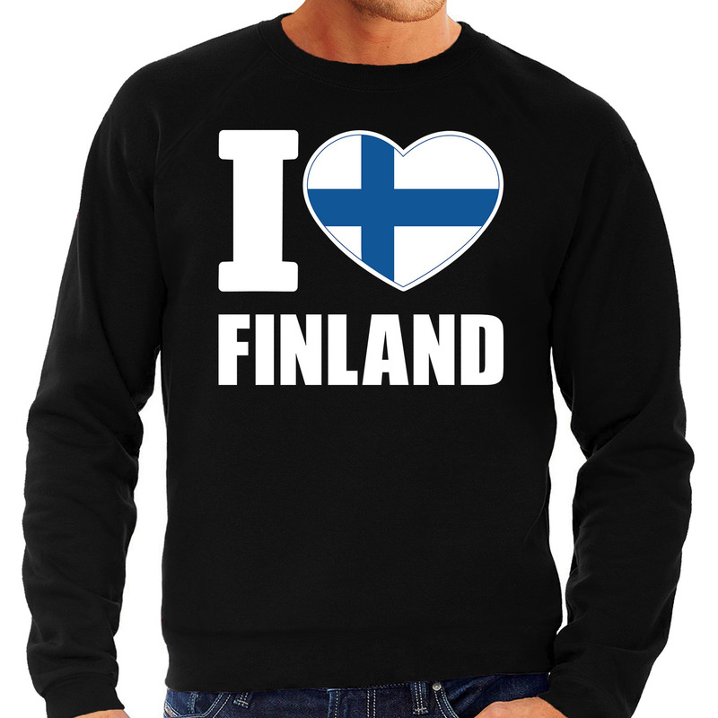 I love Finland sweater / trui zwart voor heren