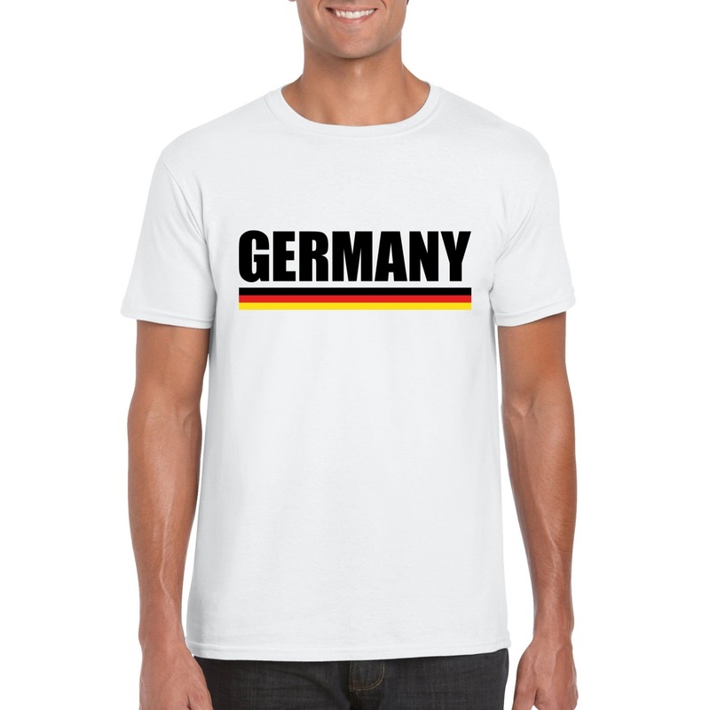 Wit Duitsland supporter shirt heren