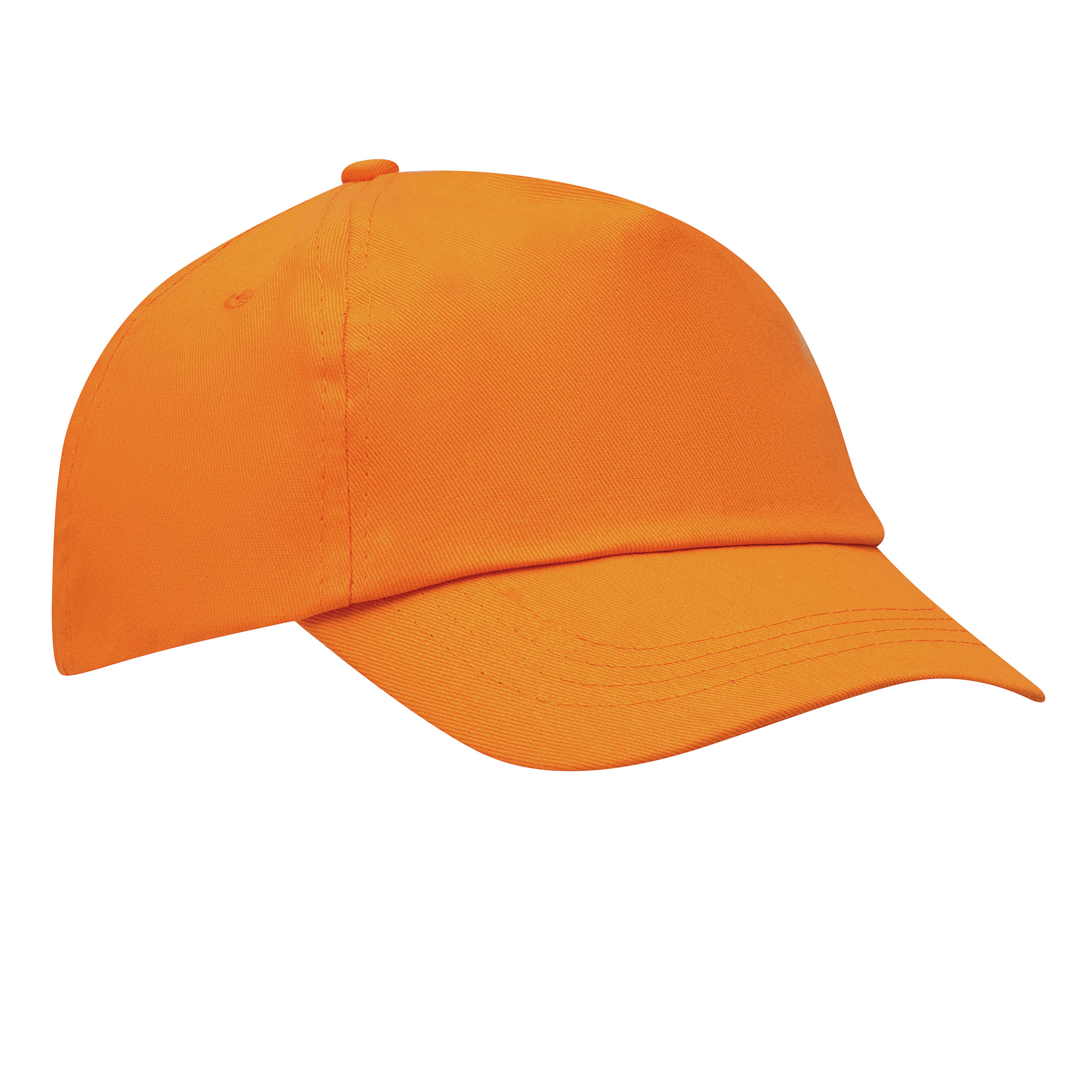 Baseballcap Outdoor 5 panels - oranje - volwassenen - klittenbandsluiting - katoen