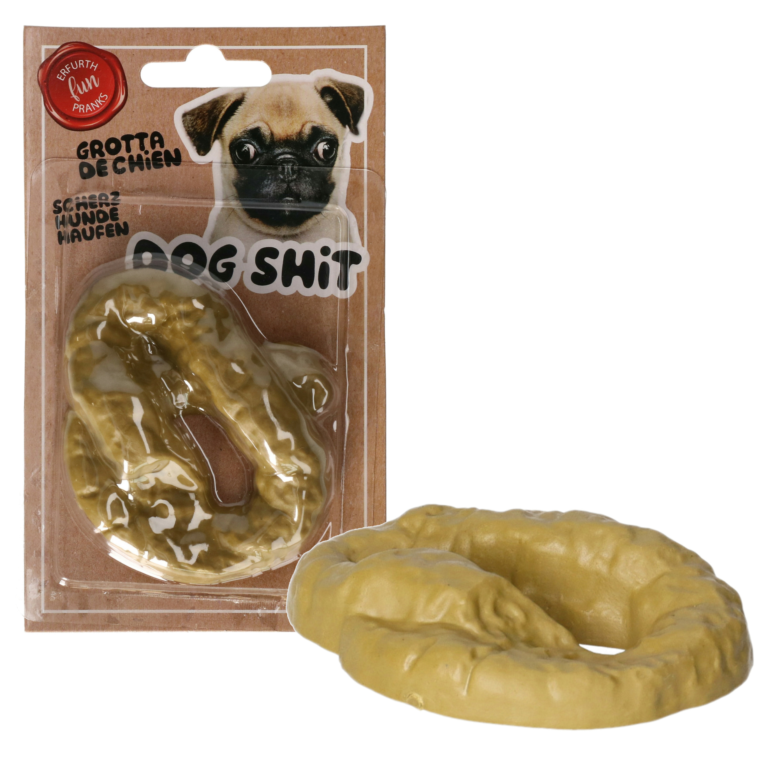 Honden nep drol/drollen poep fopartikelen 11 cm - 2x stuks - Feestartikelen humor - Fopartikelen 1 a