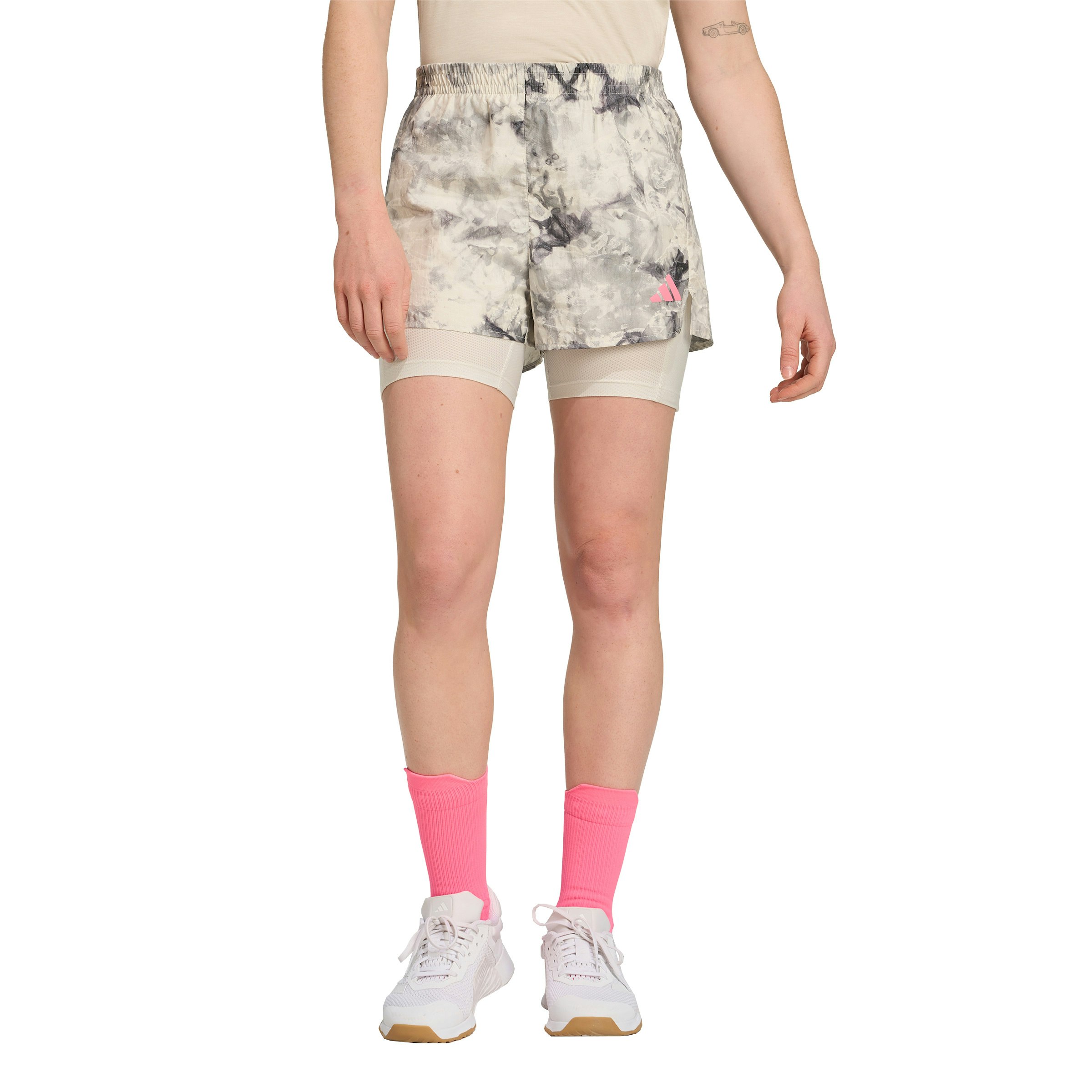 adidas Own The Run Spray Dye 2-in-1 Shorts Dames