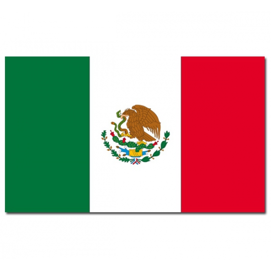 Vlag van Mexico - 90 x 150 cm - feestartikelen - Landen thema - supporters - Mexicaanse decoraties