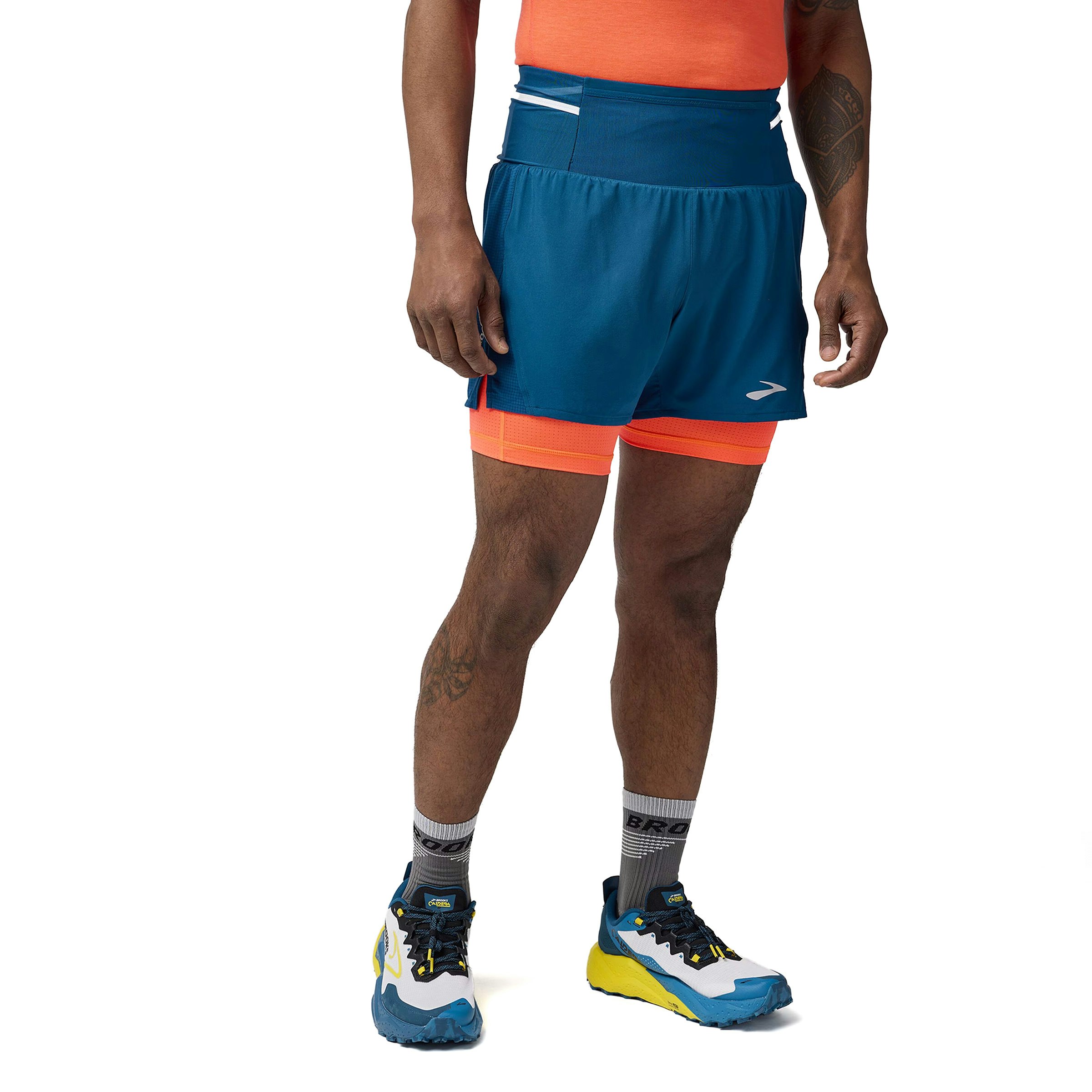 Brooks High Point 5 Inch 2-in-1 Short 2.0 Heren