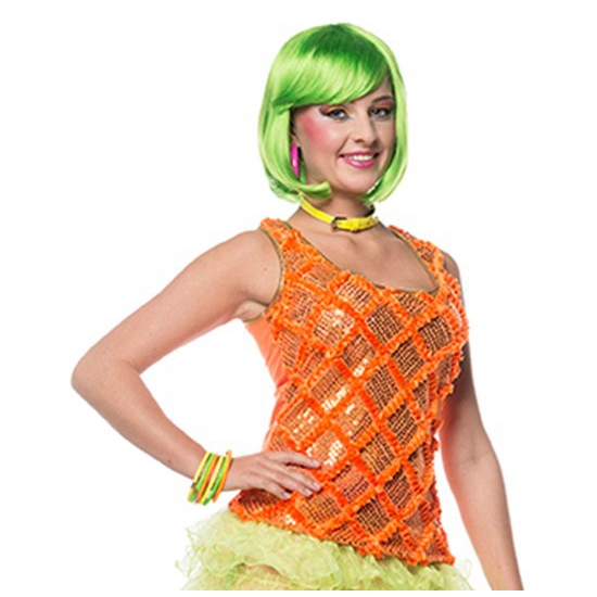 Neon oranje dames hemd