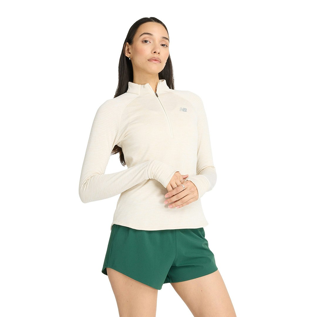 New Balance Athletics Heat Grid Half Zip Shirt Dames
