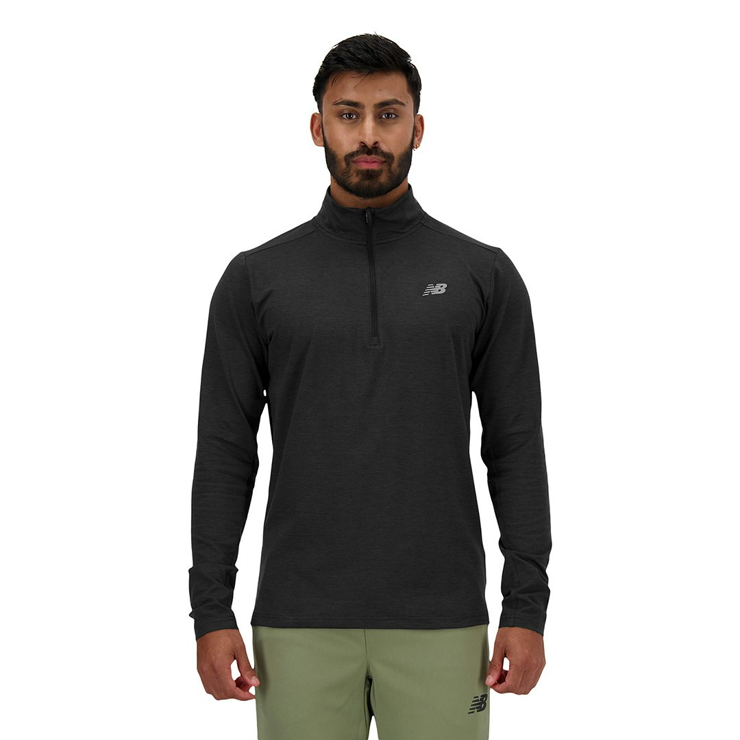 New Balance Space Dye Quarter Zip Shirt Heren