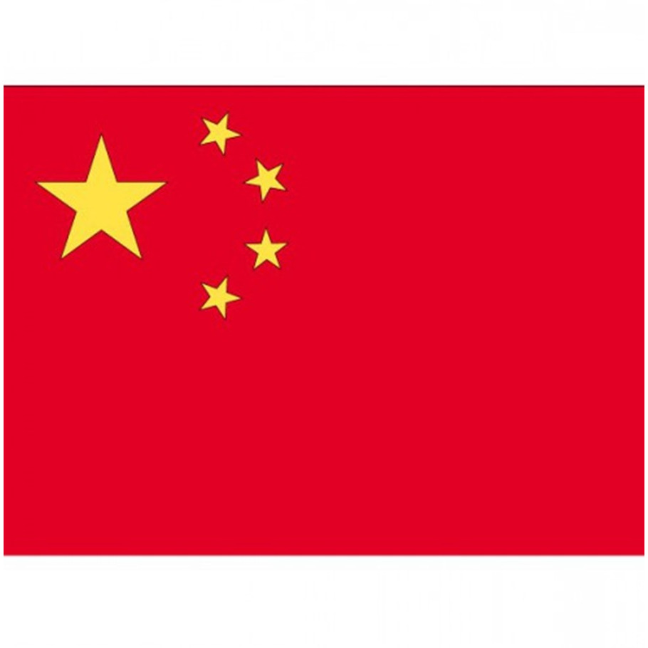 Vlag van China stickers - 7 x 10 cm - Landen - Chinese vlaggetjes