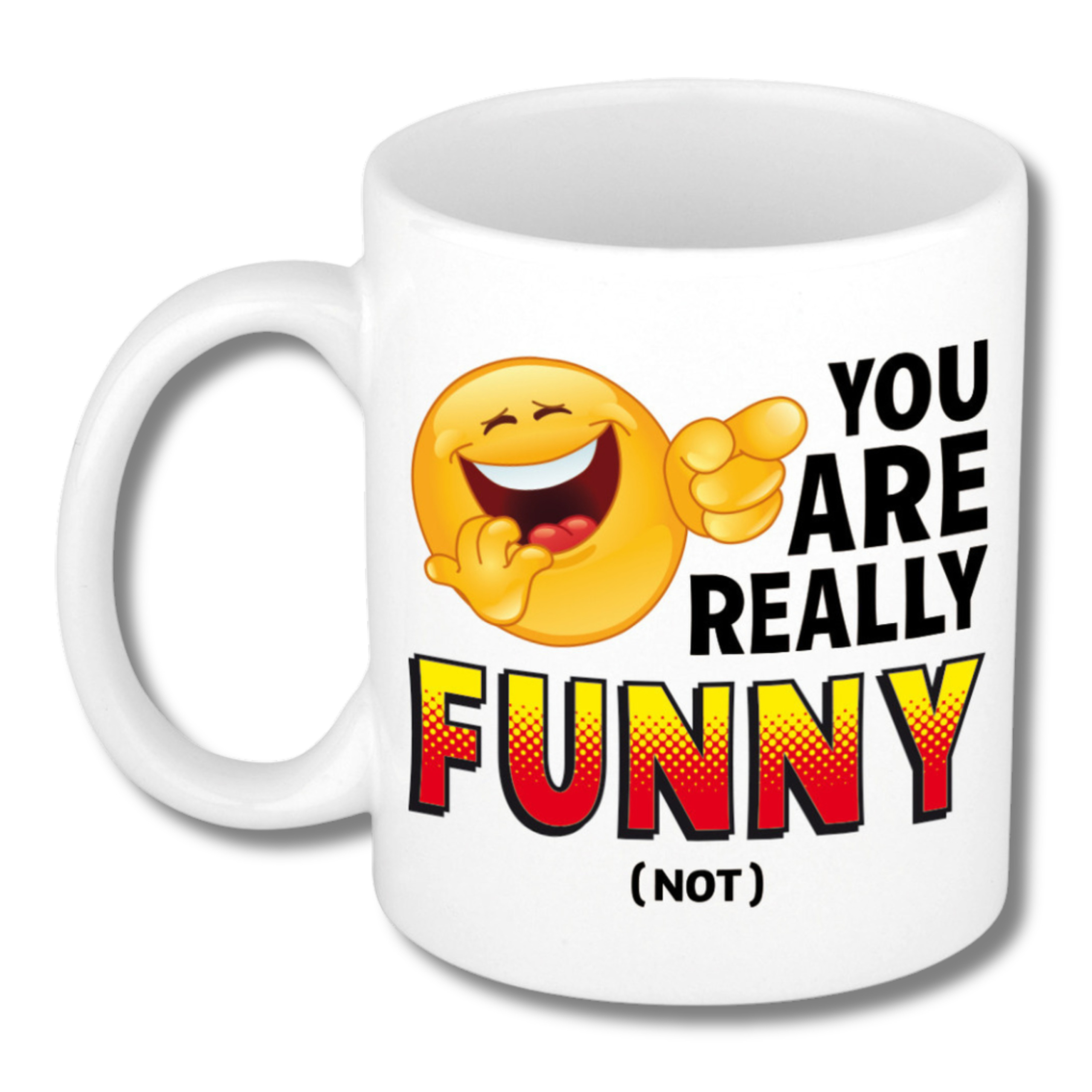 Collega Cadeau Koffiemok - wit - You are really funny - 300 ml - Kantoorhumor serie