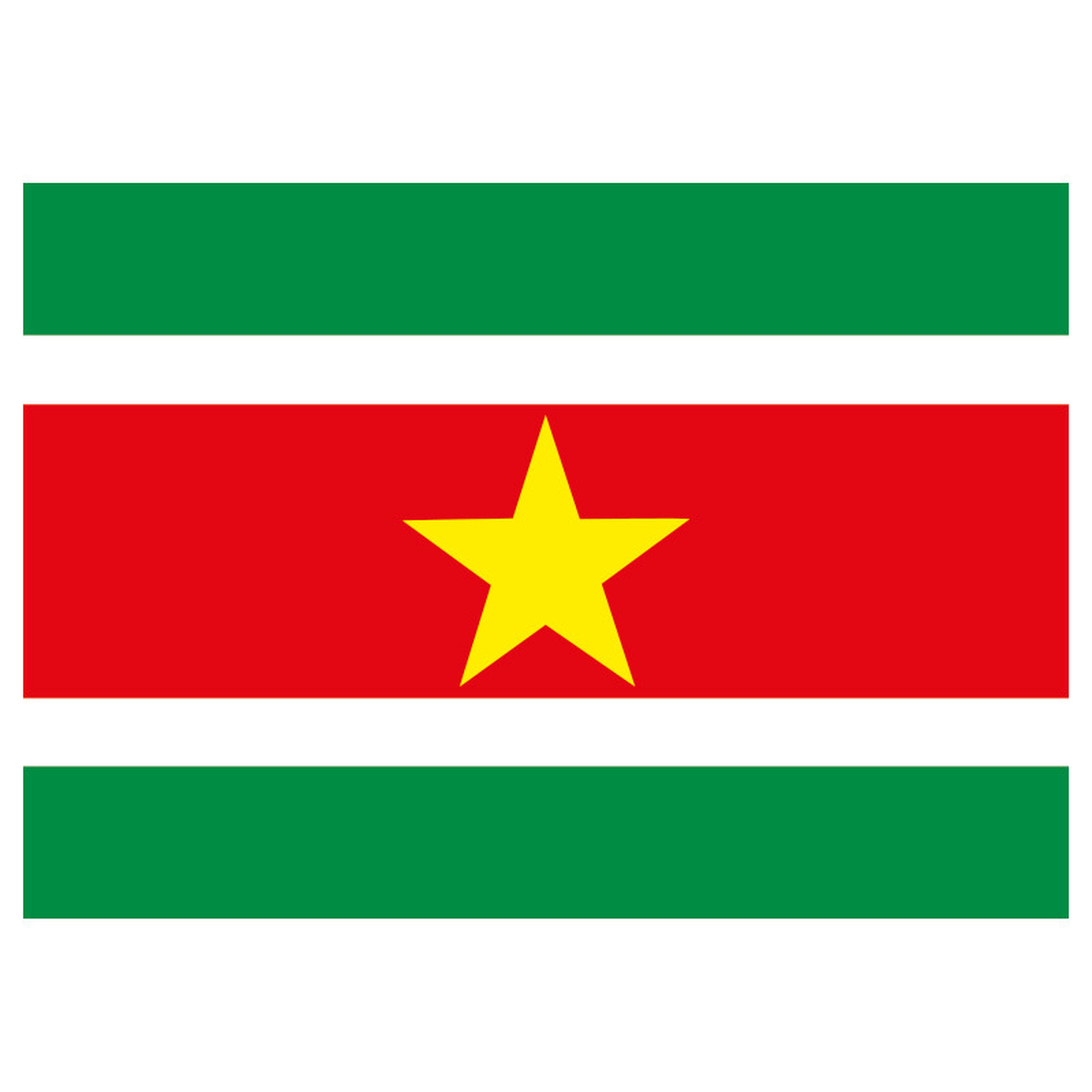 Vlag van Suriname stickers - 7.5 x 10 cm - Binnen/buiten