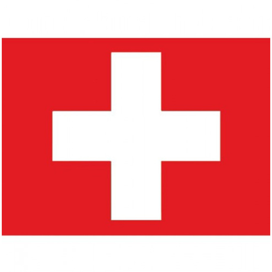 Vlag van Zwitserland stickers - 7 x 10 cm - Landen - Zwitserlandanse vlaggetjes