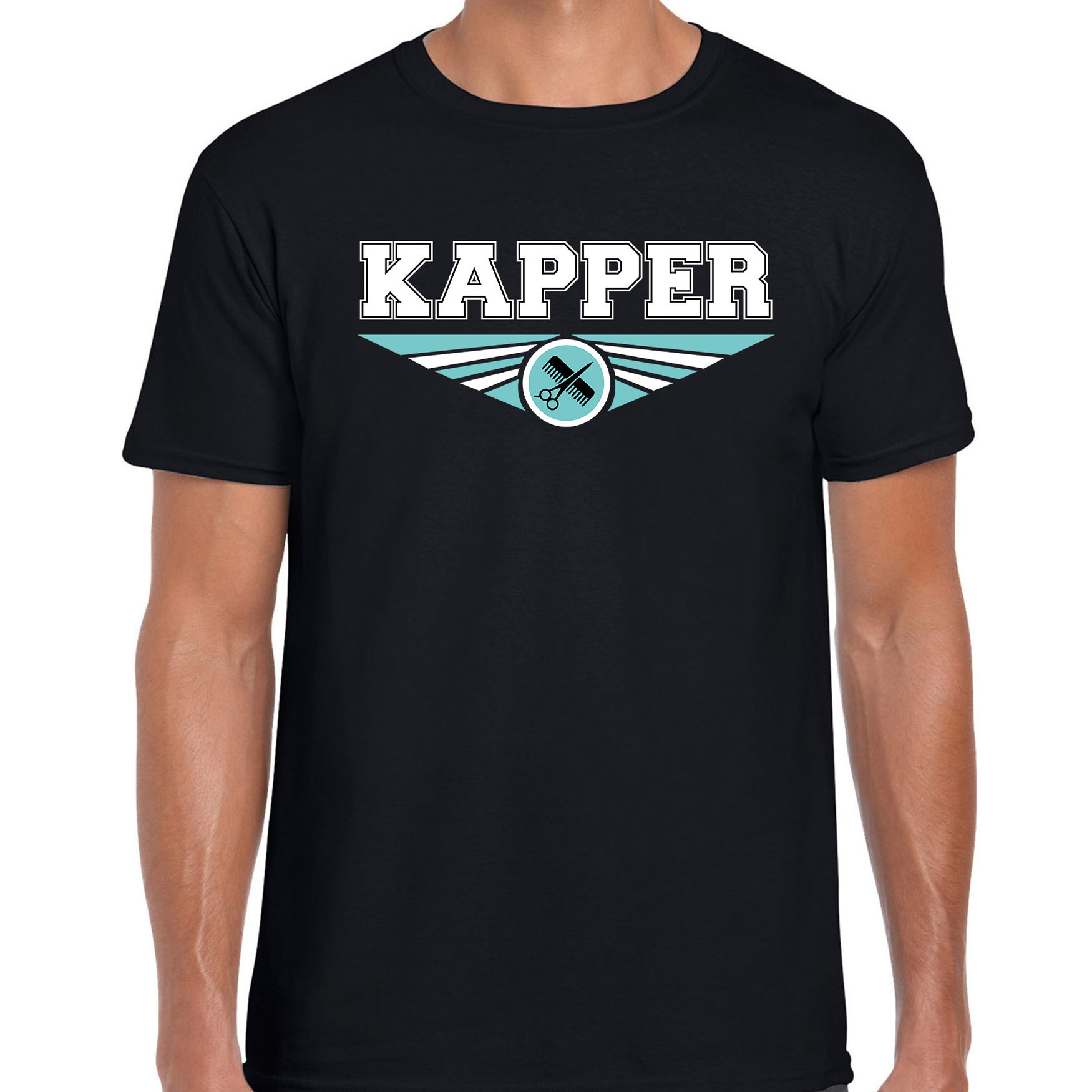 Kapper t-shirt zwart heren - Beroepen shirt