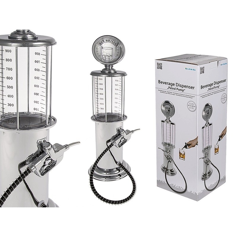 Drankdispenser benzinepomp model - 48 cm - 1 liter drank - Shotjes - Cadeau - Drankspel