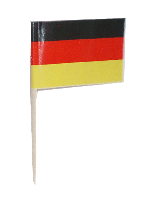 Cocktailprikkers Duitsland mini vlaggetjes - 150x stuks - versiering en feestartikelen - 8 cm