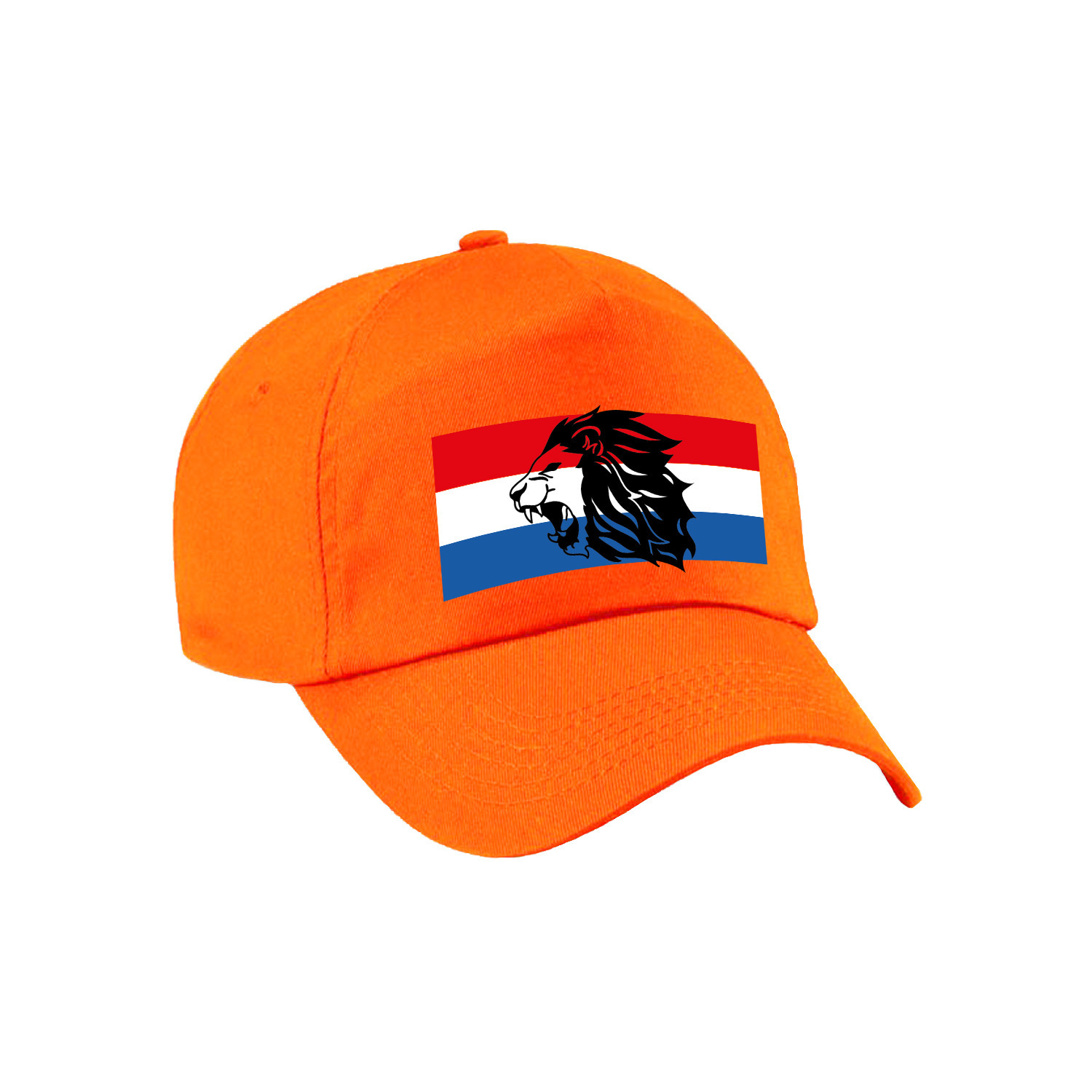 Holland supporter pet / cap met de oranje leeuw en Nederlandse vlag - EK / WK voor volwassenen