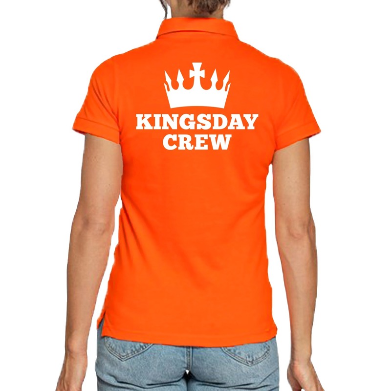 Koningsdag poloshirt Kingsday Crew voor dames