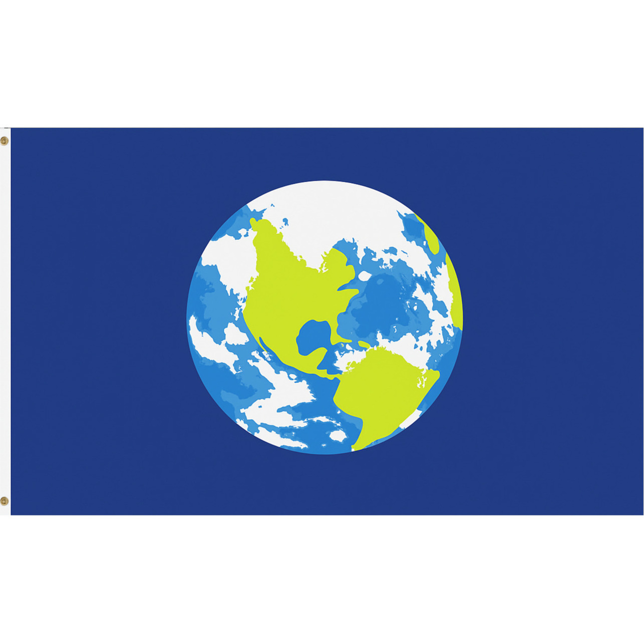 Wereldbol vlag - 150 x 90 cm - planeet Aarde - polyester - ruimte thema