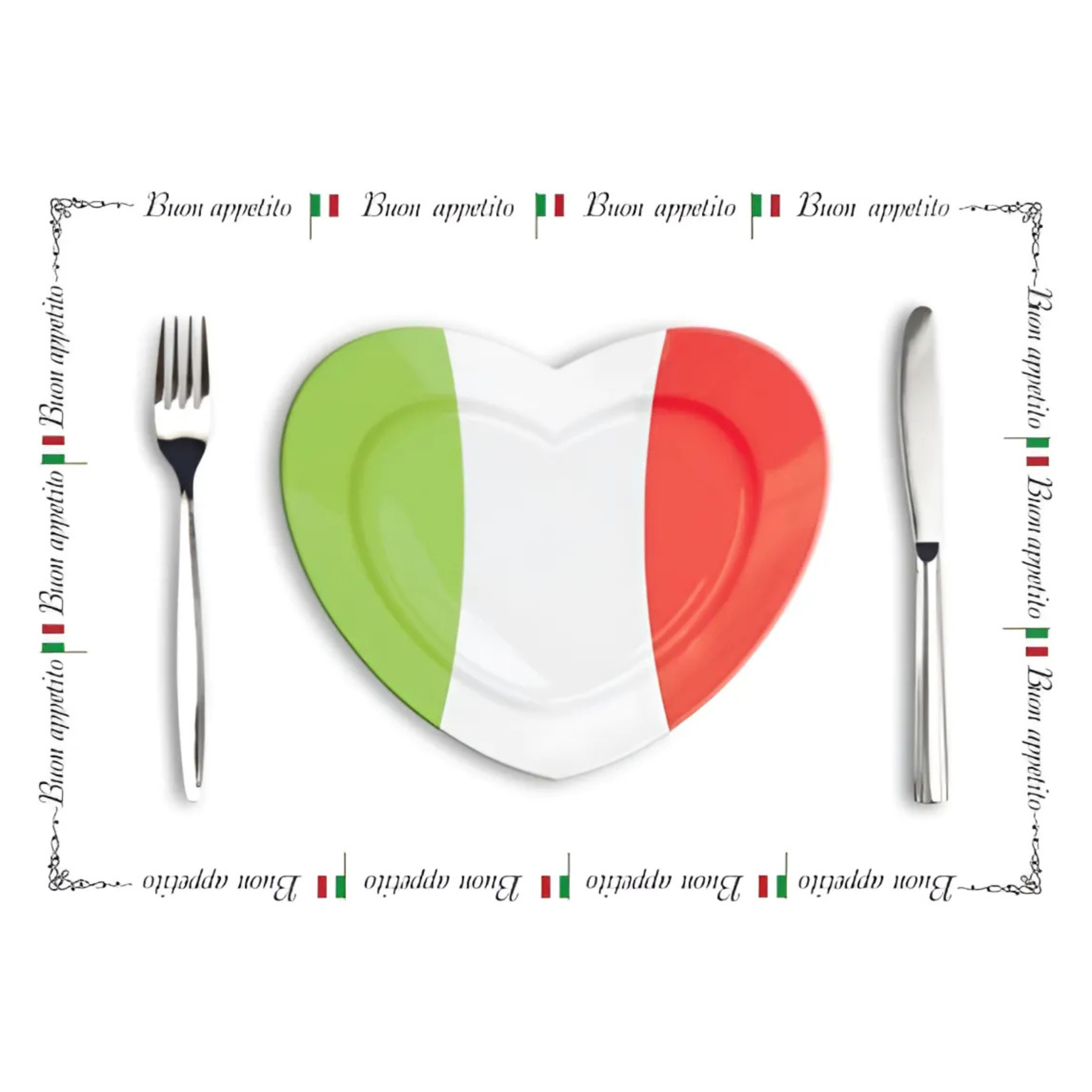 Placemat Italiaans design - 10x stuks - 42 x 30 cm - 90g - Italie