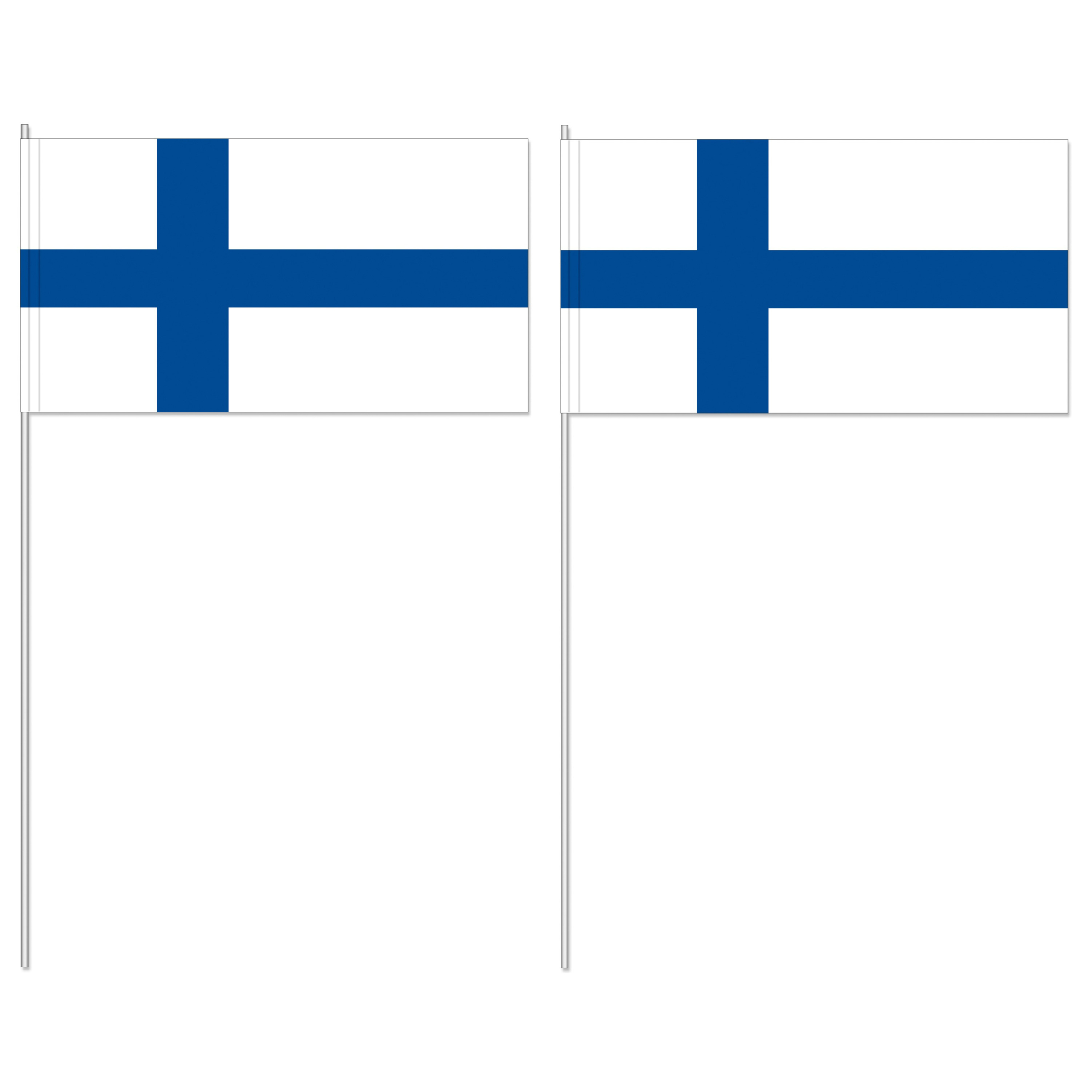 Zwaaivlaggetje Finland - 24 cm - papier - handvlaggetje - landen versiering