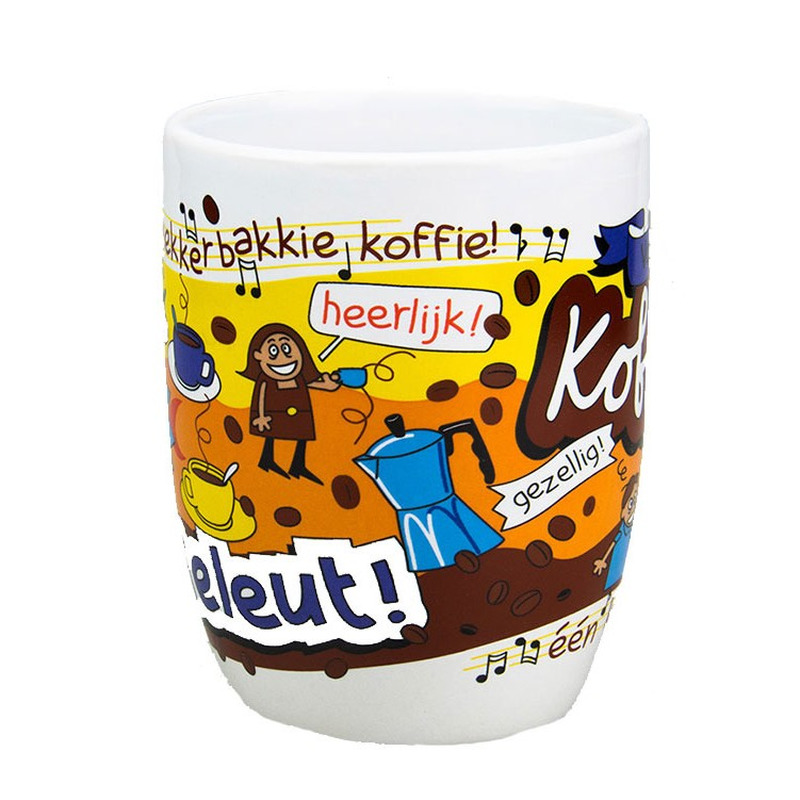 Cartoon koffiemok/theebeker koffieleut met grappige tekst - 300 ml - collega