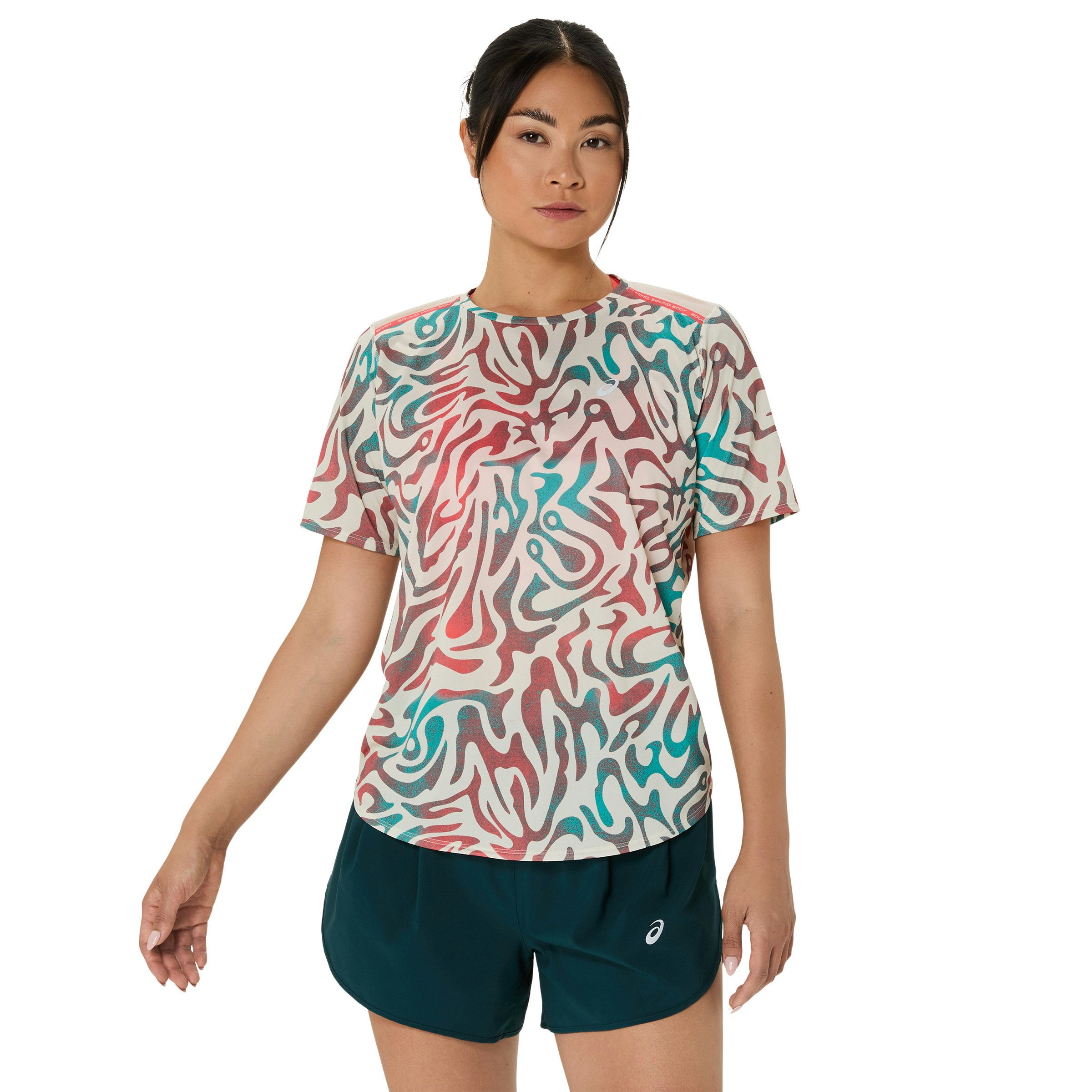 ASICS Road All Over Print T-shirt Dames