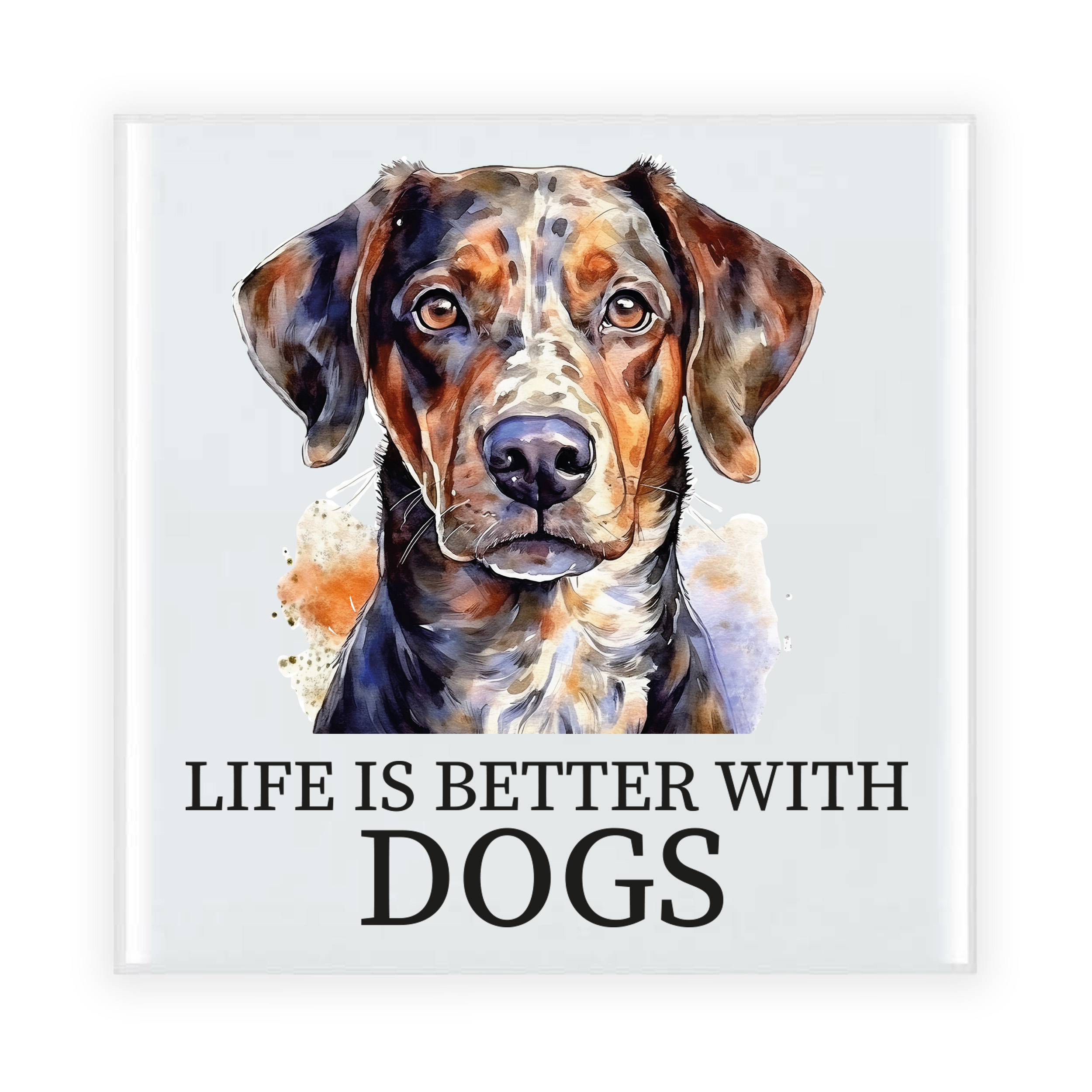 Cadeau tegel hondenliefhebber - Dalmatier hond - keramiek - waterverf - 15 x 15 cm