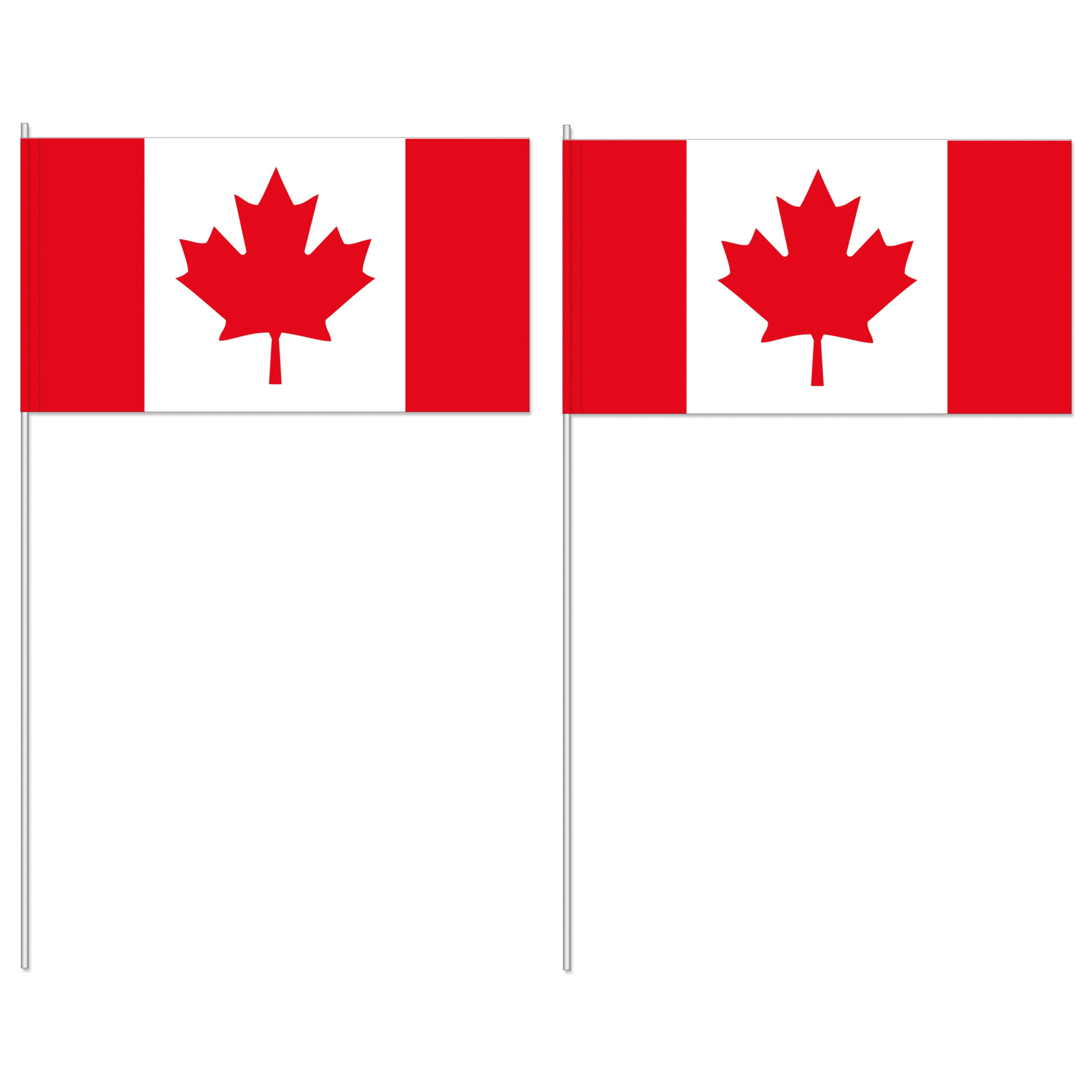 Canada zwaaivlaggetjes/handvlaggen - 12 x 24 cm - papier - stokje van 40 cm