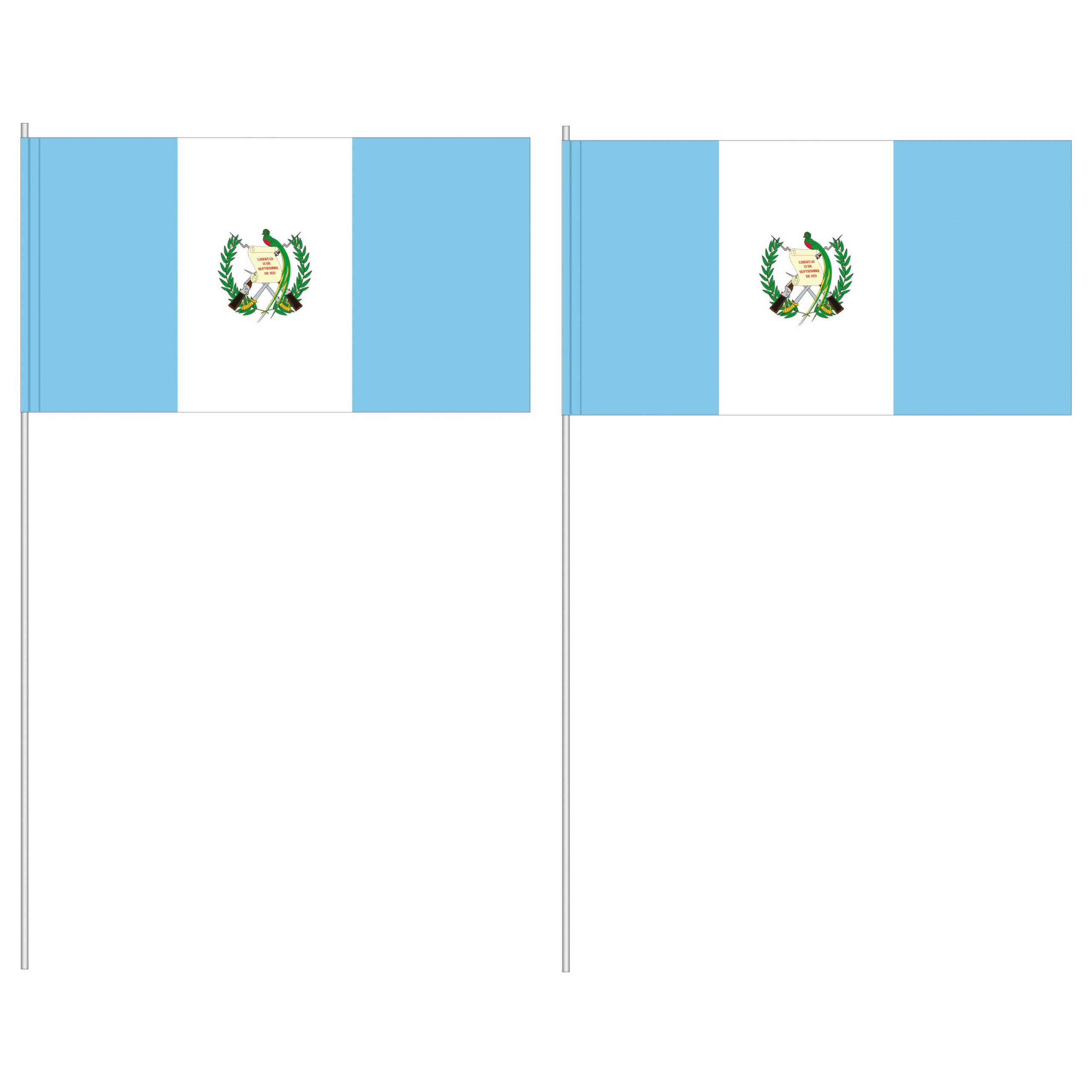 Papieren zwaaivlaggetjes Guatemala 12 x 24 cm