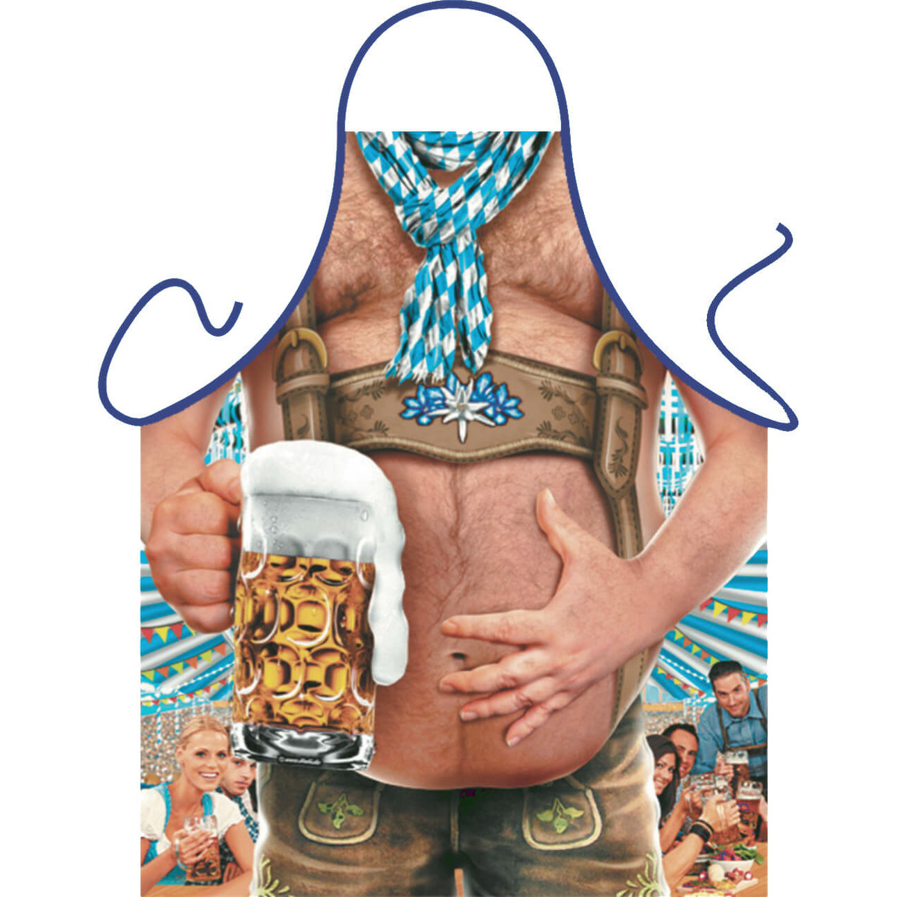 Keukenschort Oktoberfest thema bierbuik - fun cadeau - heren - carnaval