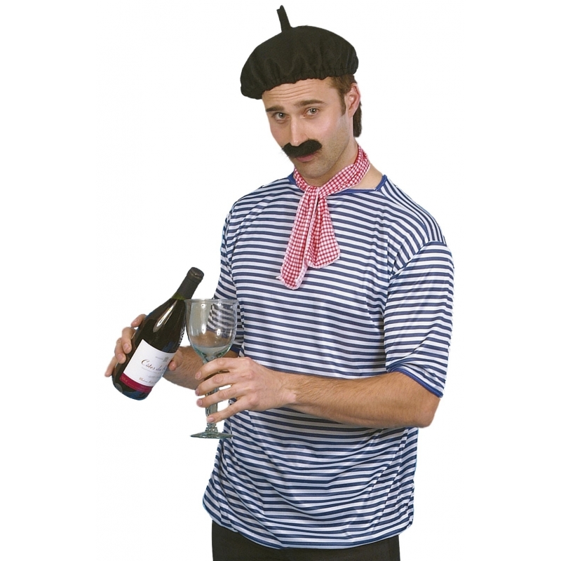 Fransman accessoires setje - volwassenen - shirt