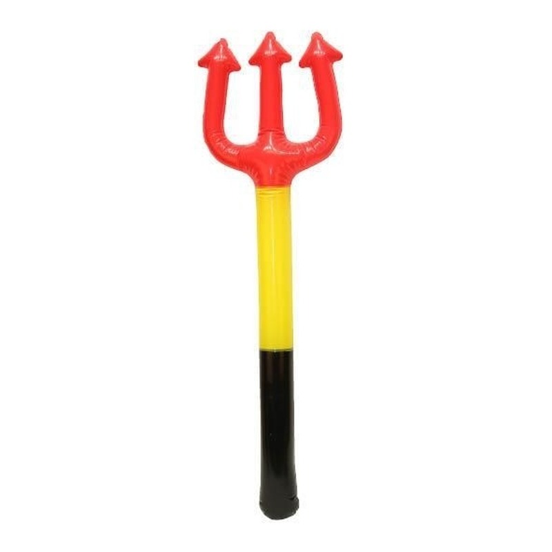 Belgie opblaasbare drietand - 100 cm - rode duivels - Belgie supporters