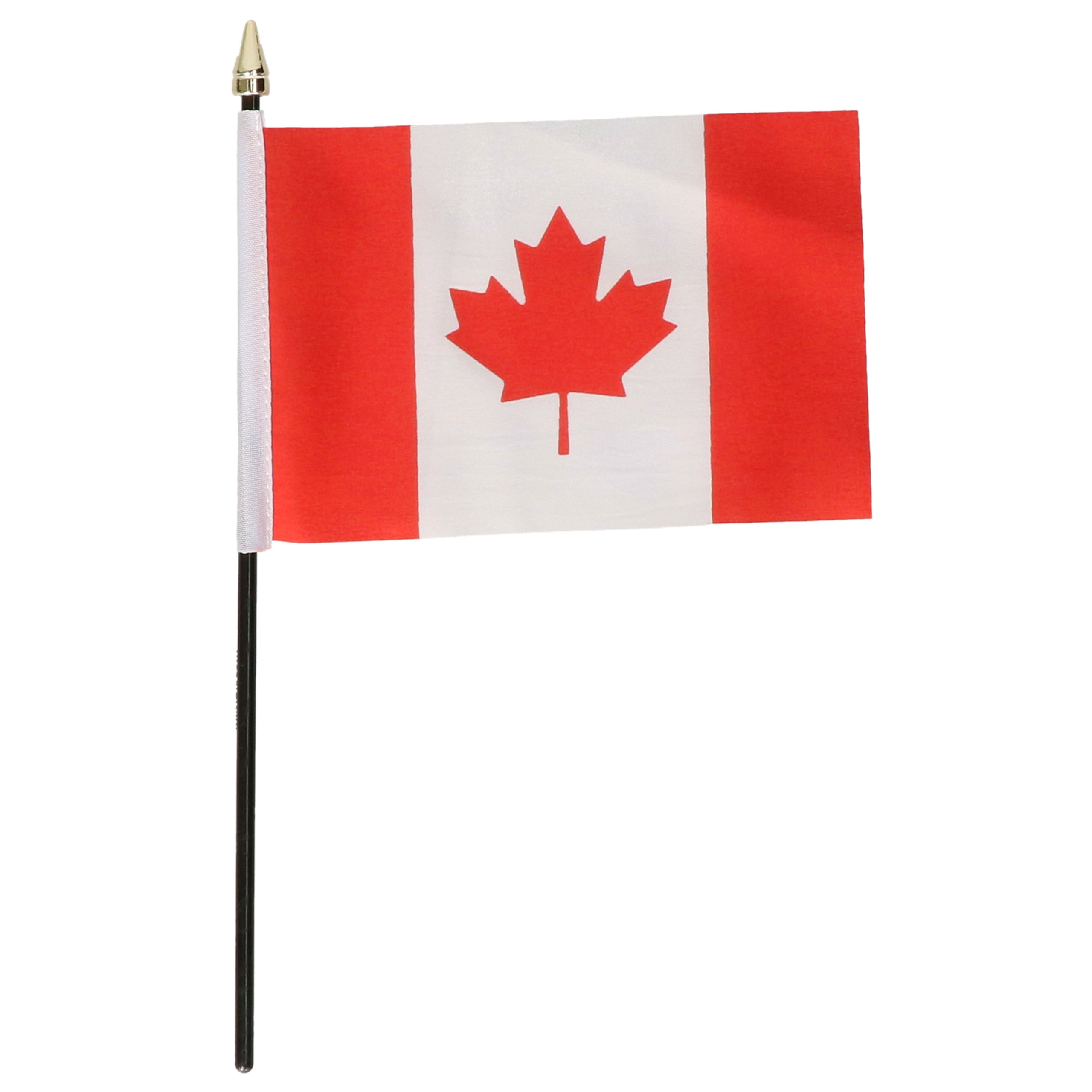 Canada - mini vlaggetje van 10 x 15 cm op stokje - Landen vlag - H27 cm