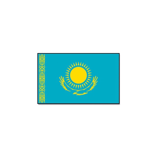 Vlag Kazachstan - 90 x 150 cm - Feestartikelen - Supporter