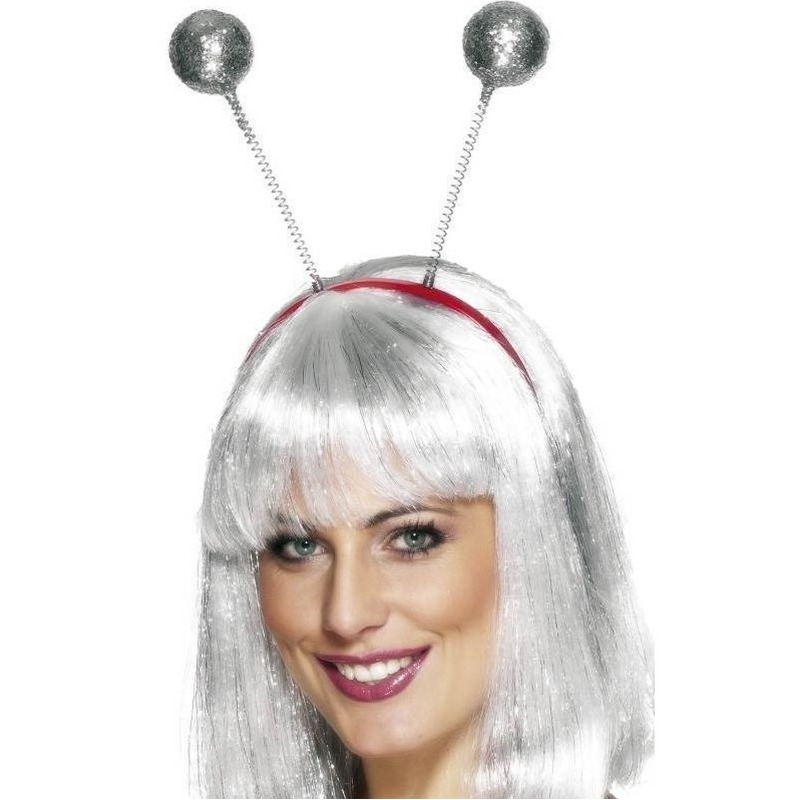 Diadeem met disco glitter spiegel bollen/ballen - Verkleedkleding - Seventies - Dames