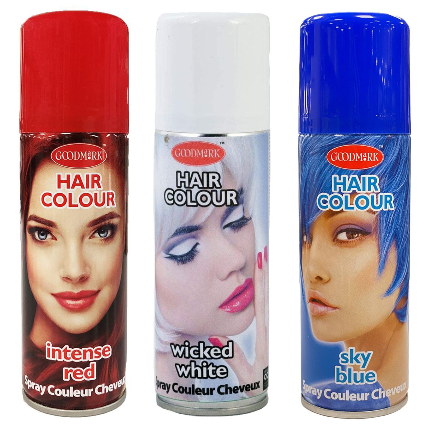 Rood/wit/blauw haarspray