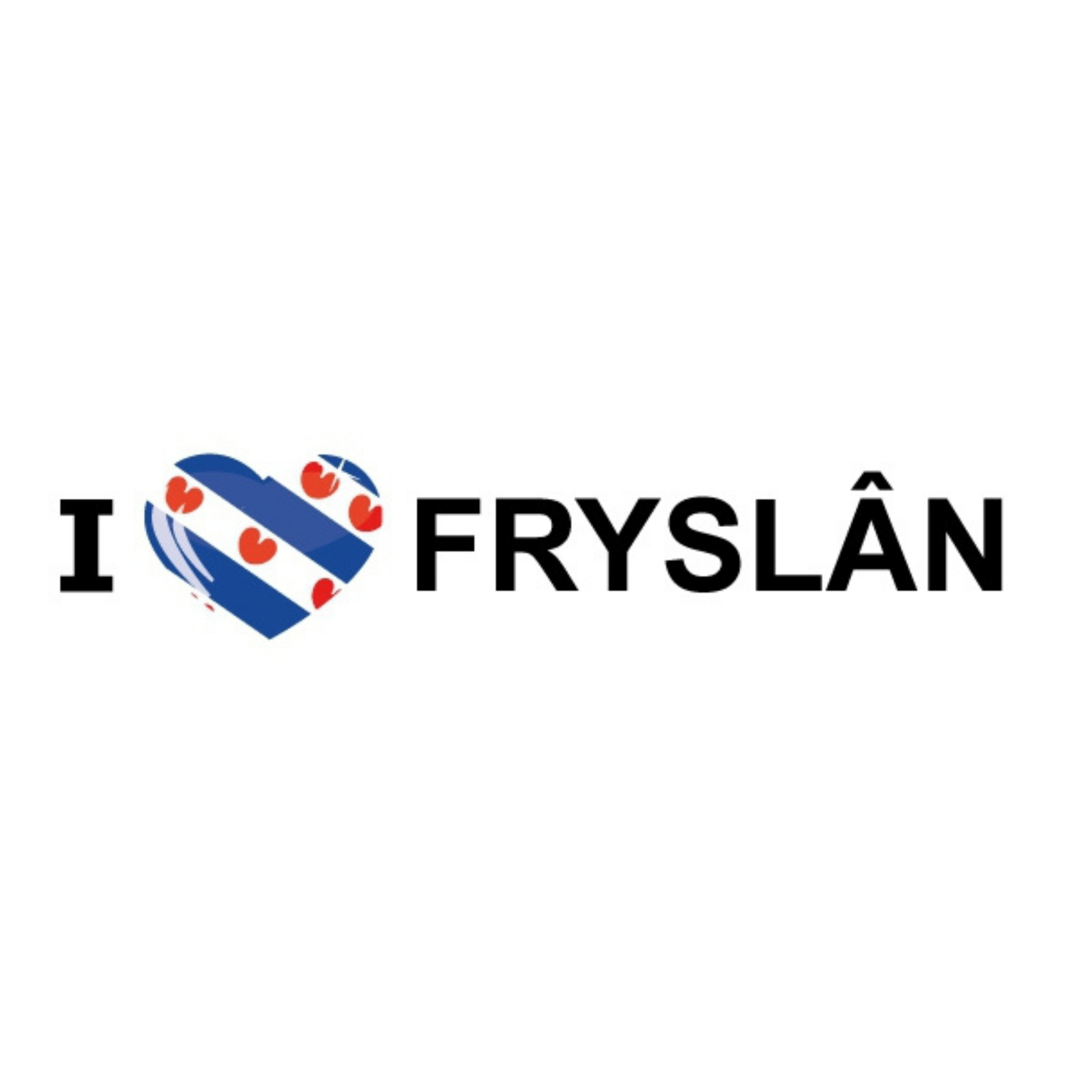Sticker - I love Fryslan - 19 x 4 cm - Fryslan - landenthema