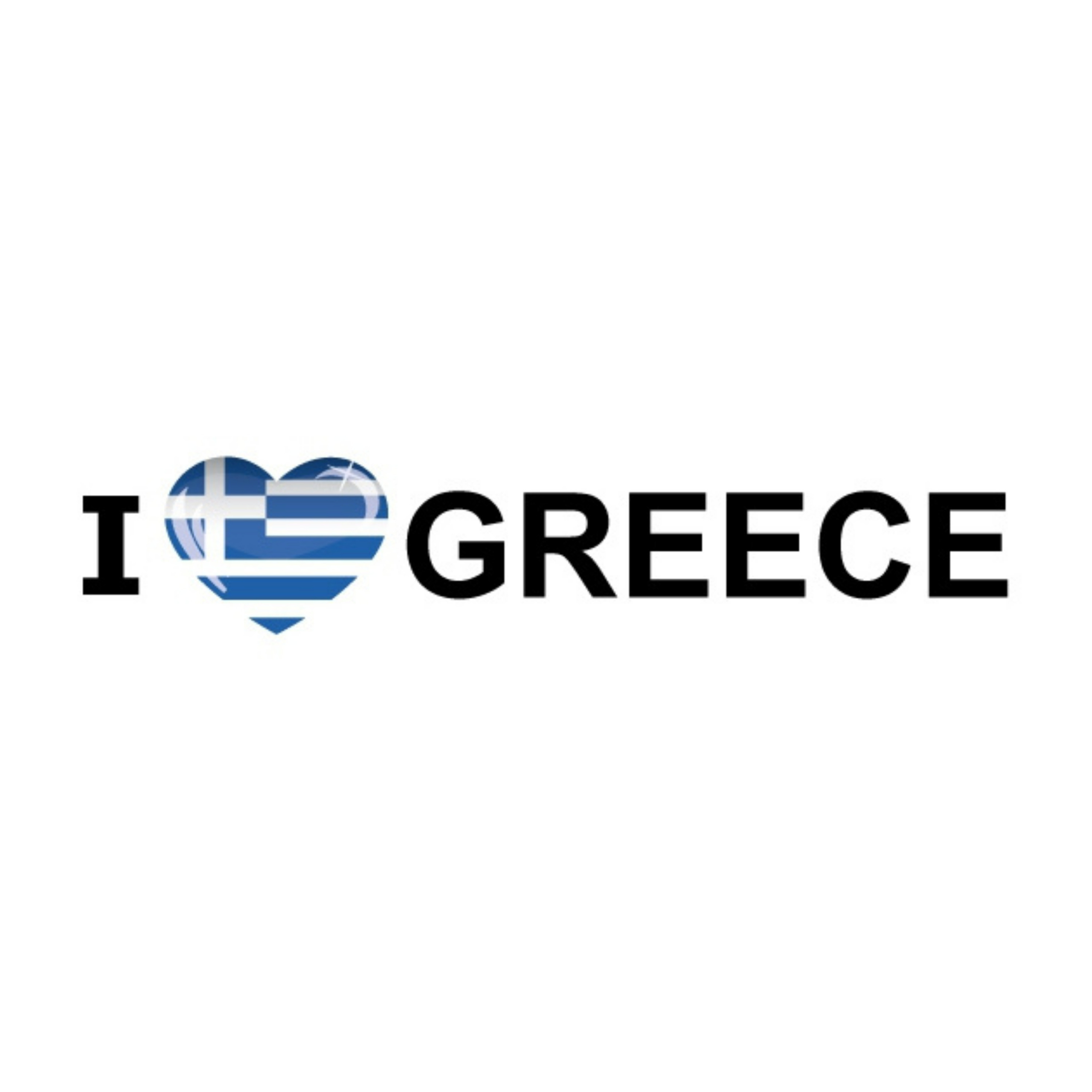 Sticker - I love Greece - 19 x 4 cm - griekenland - landenthema