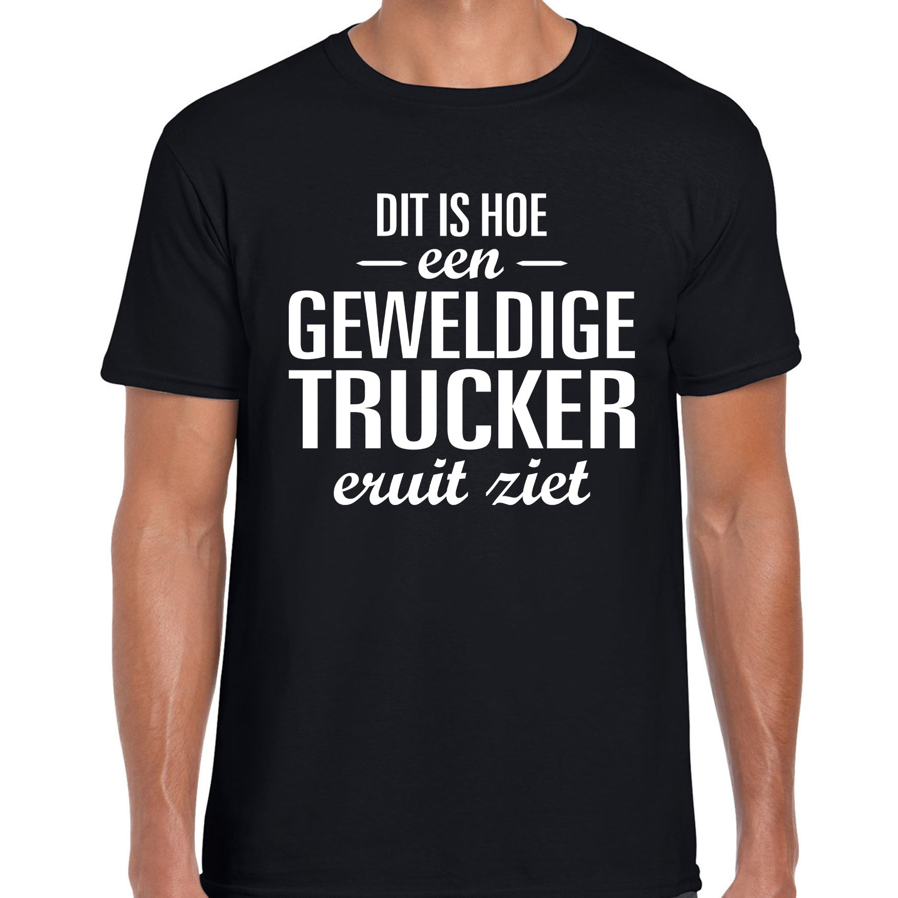 Dit is een geweldige trucker - vrachtwagenchauffeur - cadeau - t-shirt - zwart - heren
