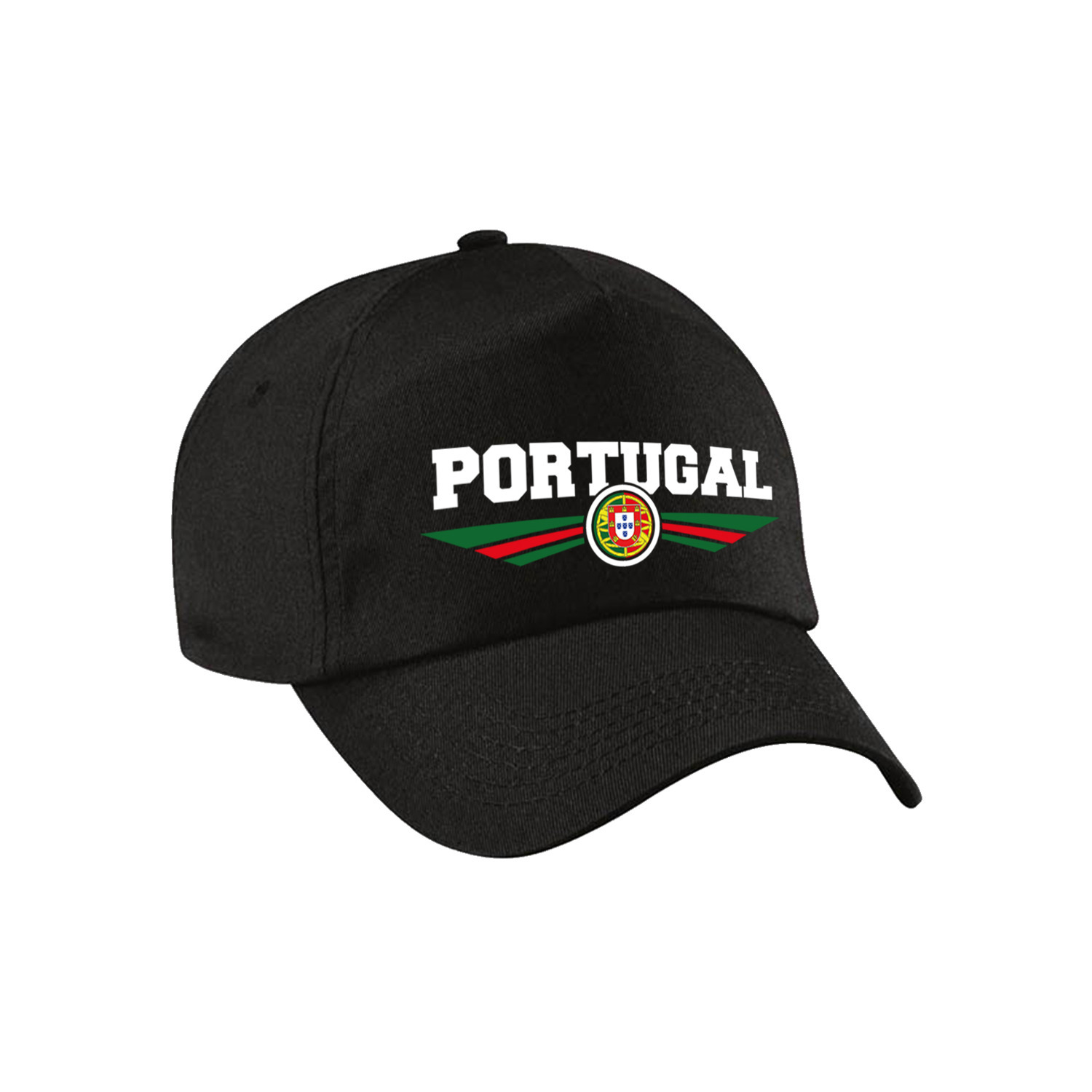 Portugal landen supporters petje - zwart - baseball cap - landen - volwassenen