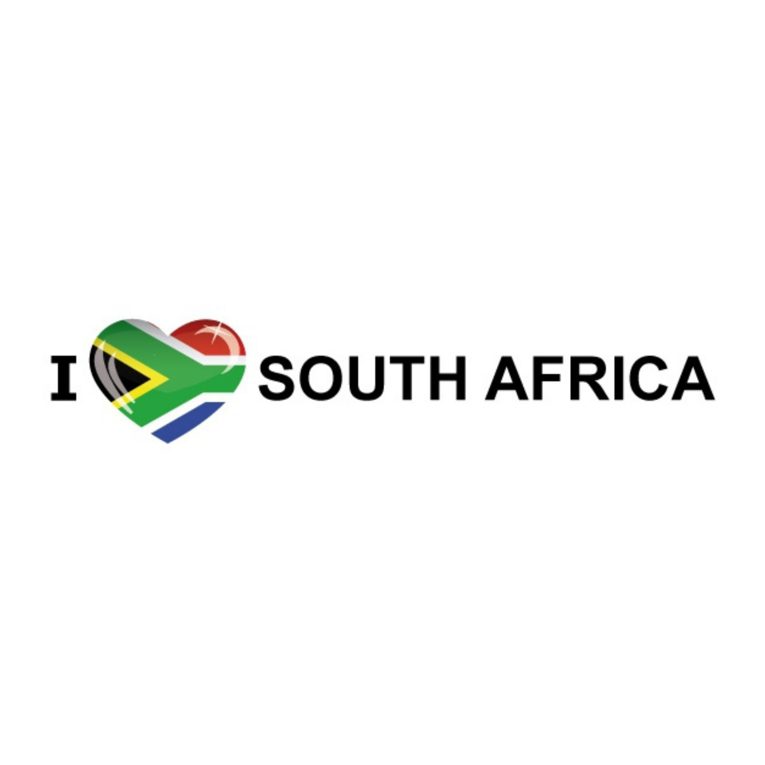 Sticker - I love South Africa - 19 x 4 cm - Zuid Afrika - landenthema